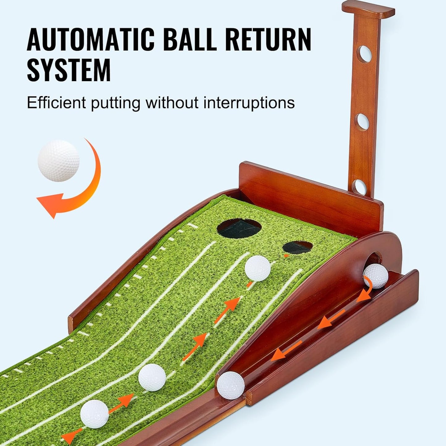 VEVOR Golf Putting Mat, Putting Green Indoor, Putting Matt for Indoors, Sports Spin n Putt Golf Game, Perfect Practice Putting Mat, Golf Putting Mats Practice Auto-Ball Return