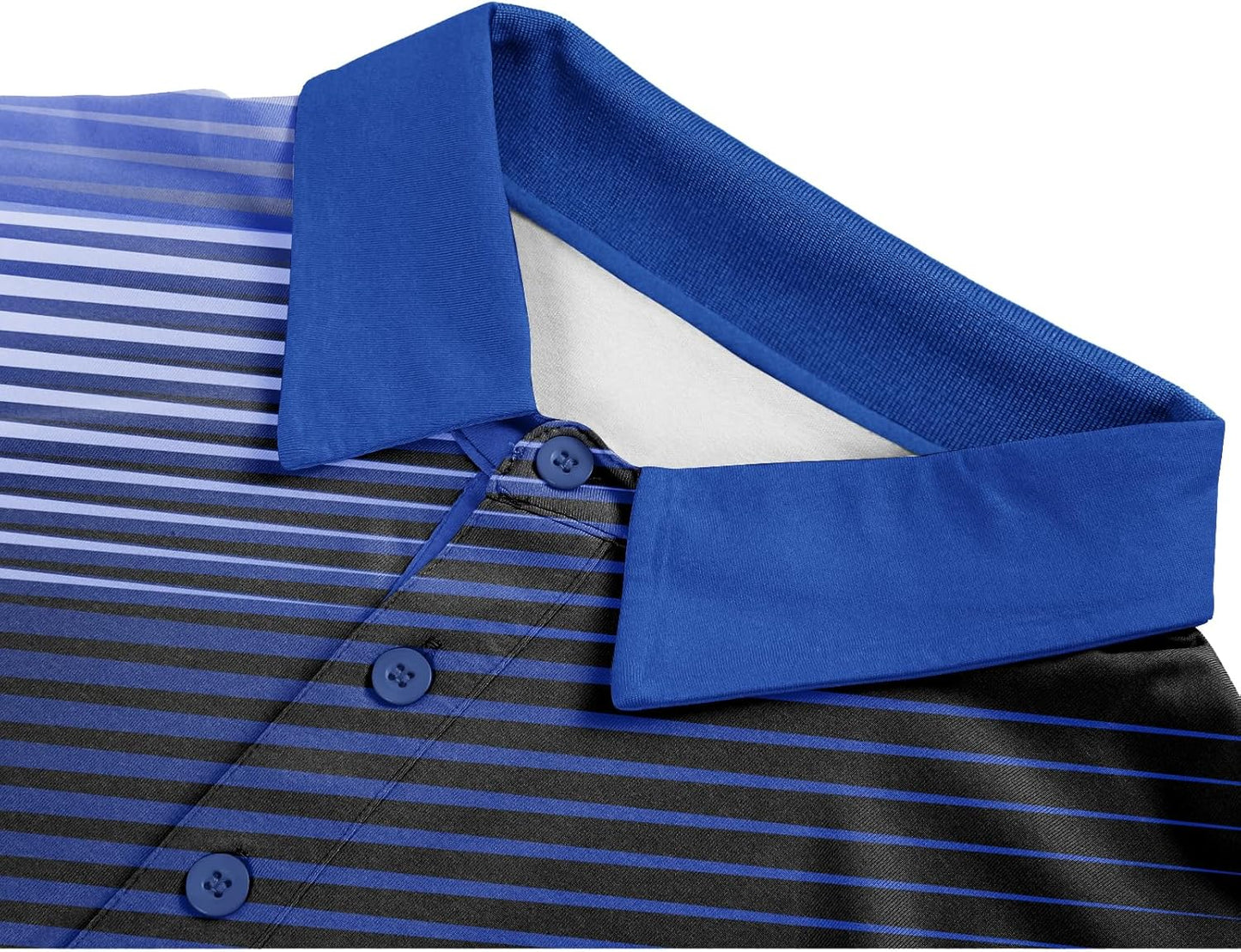 SCODI Mens Golf Shirt Moisture Wicking Performance Sport Short Sleeve Print Golf Polo Shirts for Men