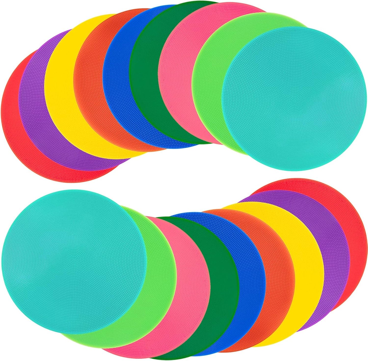 Spot Markers 9 Inch 10 Inch Non Slip Rubber Floor Markers Flat Field Cones Poly Dots for Soccer Basketball Sports Speed Agility Training and Drills