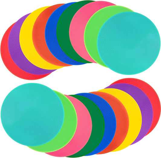 Spot Markers 9 Inch 10 Inch Non Slip Rubber Floor Markers Flat Field Cones Poly Dots for Soccer Basketball Sports Speed Agility Training and Drills