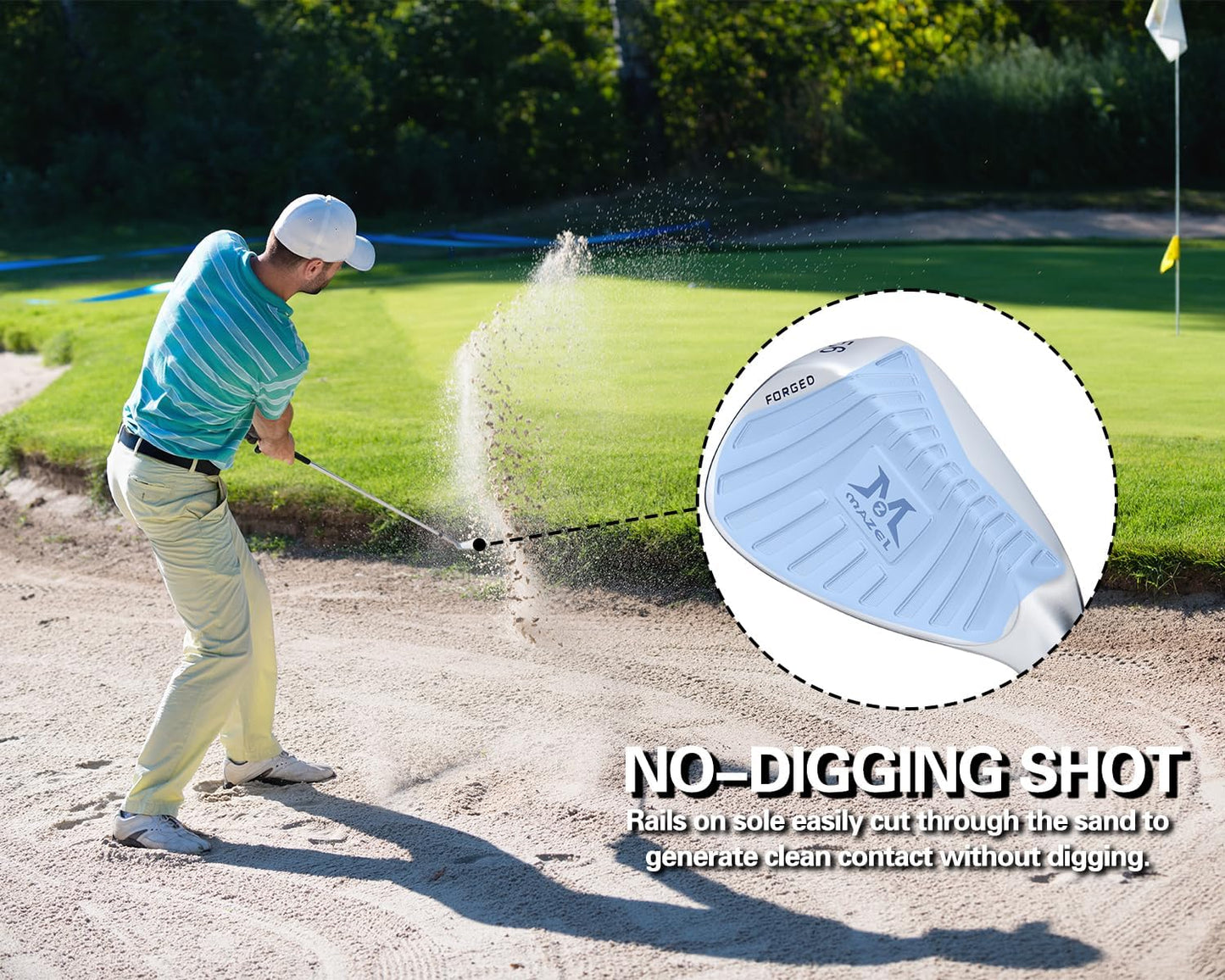 MAZEL Forged Golf Sand Wedge,Gap Wedge,Lob Wedge for Men,48/52/54/56/58/60 Degree Individual Golf Wedge,Milled Face for More Spin,Right Hand