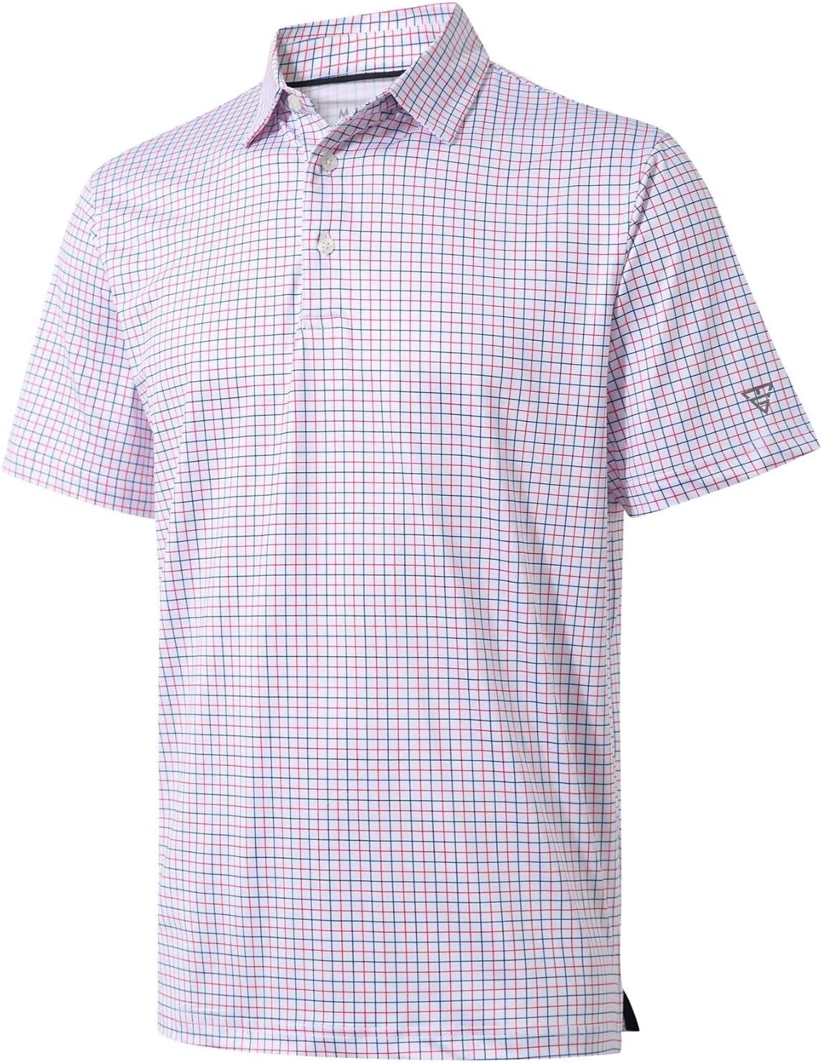 Golf Shirts for Men Dry Fit Short Sleeve Print Performance Moisture Wicking Polo Shirt