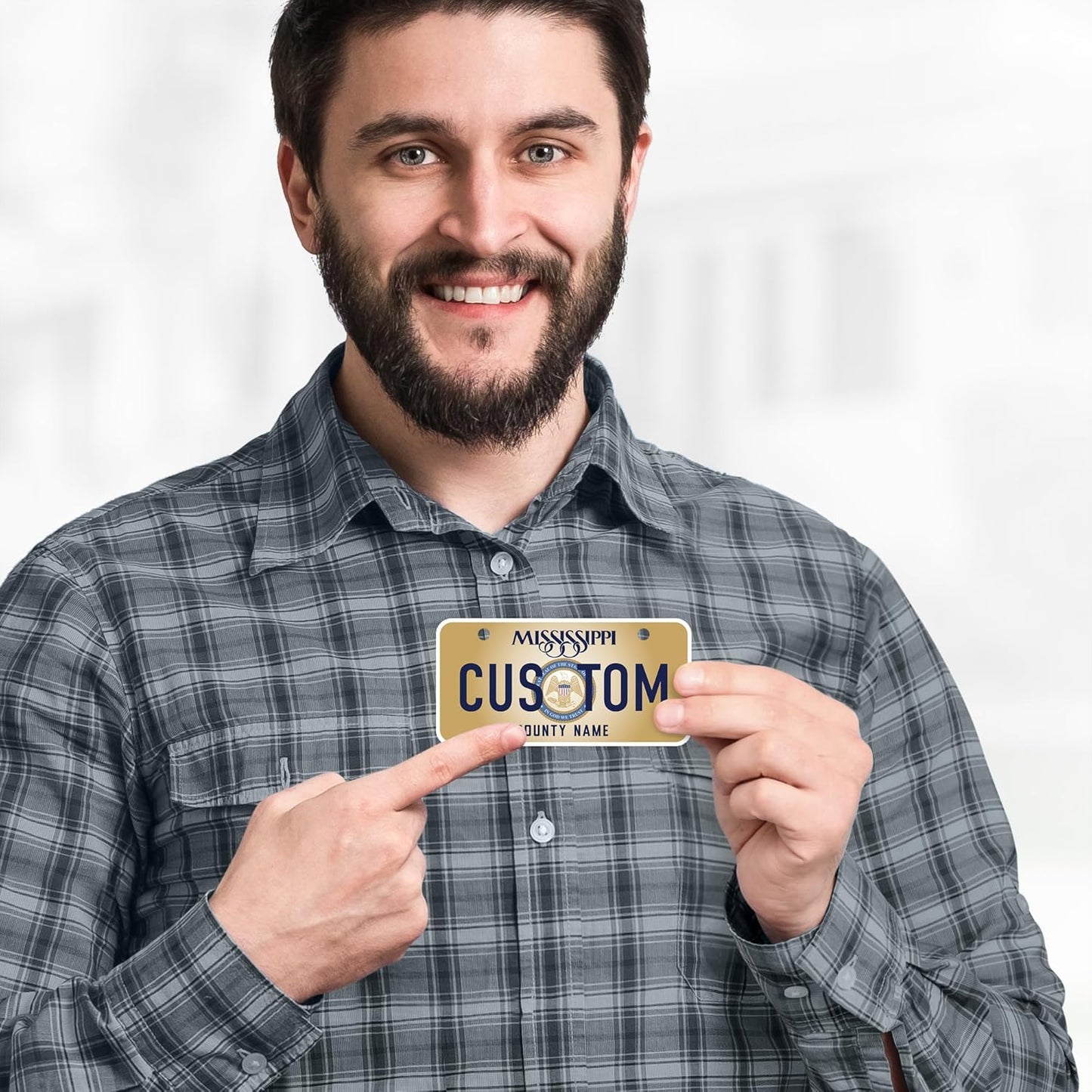 Mini License Plates, Personalized License Plates, Custom for Car, Bikes, ATV, Kids Car, Golf Cart, Jeep, 2x4 Inch, Rust-Free Fade Resistant Aluminum, USA Made by My Sign Center (Mississippi)