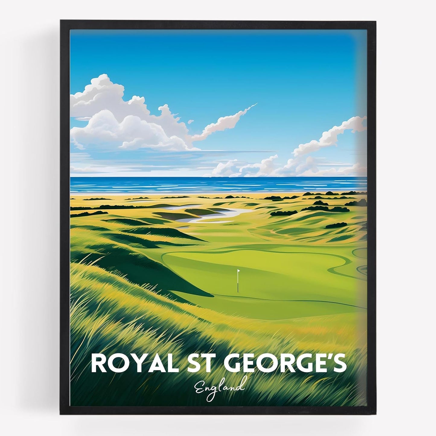Golf Course Premium Giclee Fine Art Prints - Augusta, Pebble Beach, Pinehurst, Golf Course Posters, Golf Wall Art, Aesthetic Poster for Home Office Decor, Ready to Frame