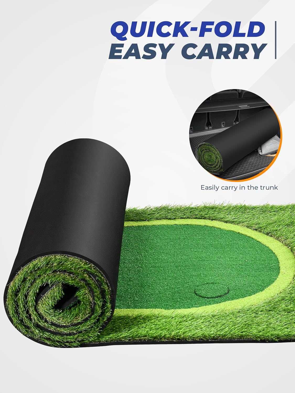 Golf Putting Green, Professional Grade Large Golfing Putting Mats with Sand Pit and Water Hazard for Indoor Outdoor