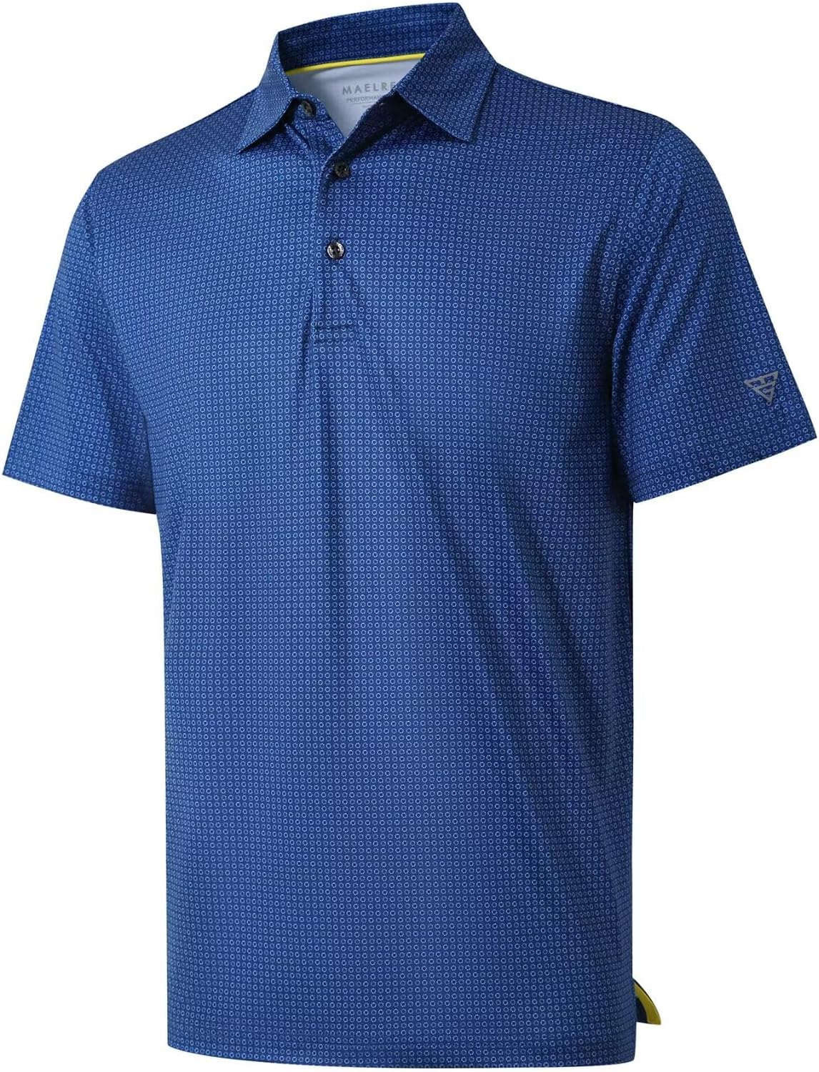 Golf Shirts for Men Dry Fit Short Sleeve Print Performance Moisture Wicking Polo Shirt