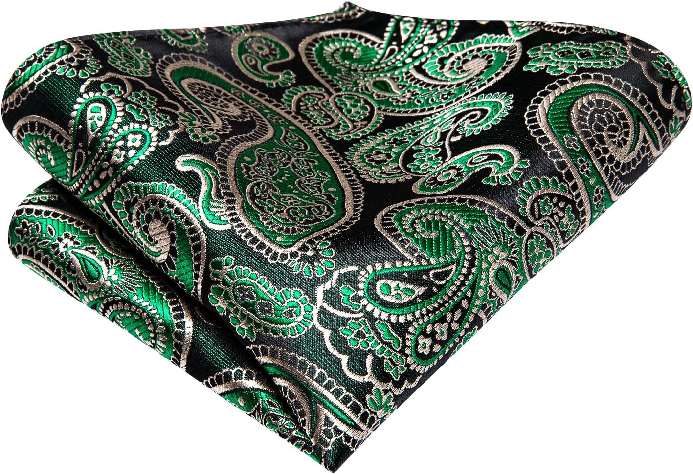 Hi-Tie Men 63inches Tie Set Extra Long Necktie Paisley Tie Pocket Suqare Cufflinks Big and Tall Men Tie