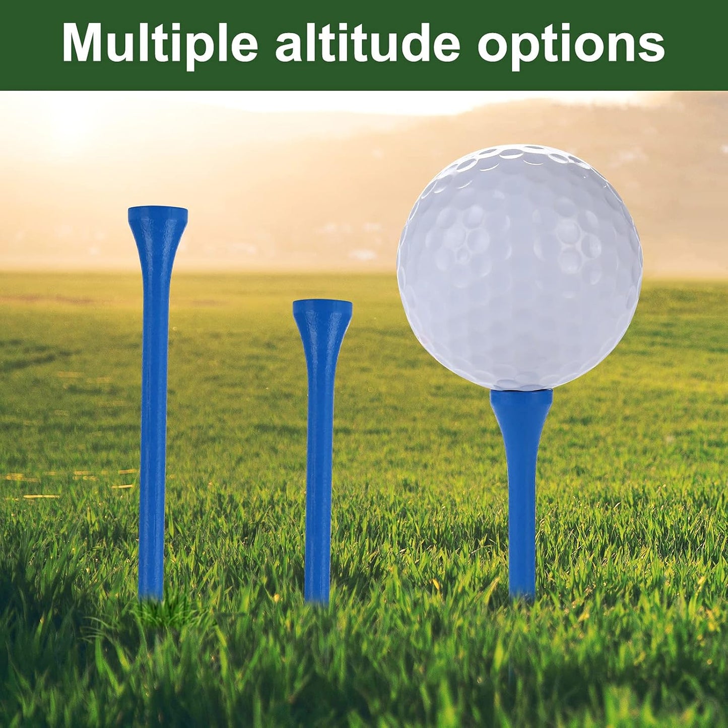 Golf Tees Durable Bamboo Tees 100Pcs 100Pcs 3-1/4" Friendly Biodegradable Material Reduce Friction Side Spin More Stable
