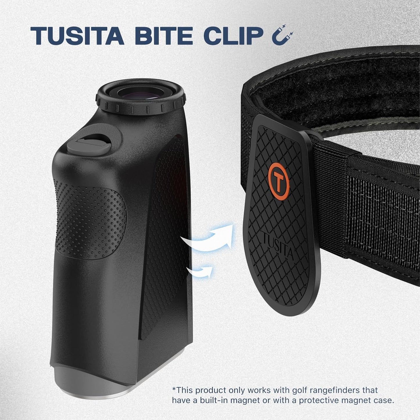 TUSITA Golf Steel HUB - Belt Clip Compatible with Bushnell Magnetic Golf Laser Rangefinders, Magnet Accessories