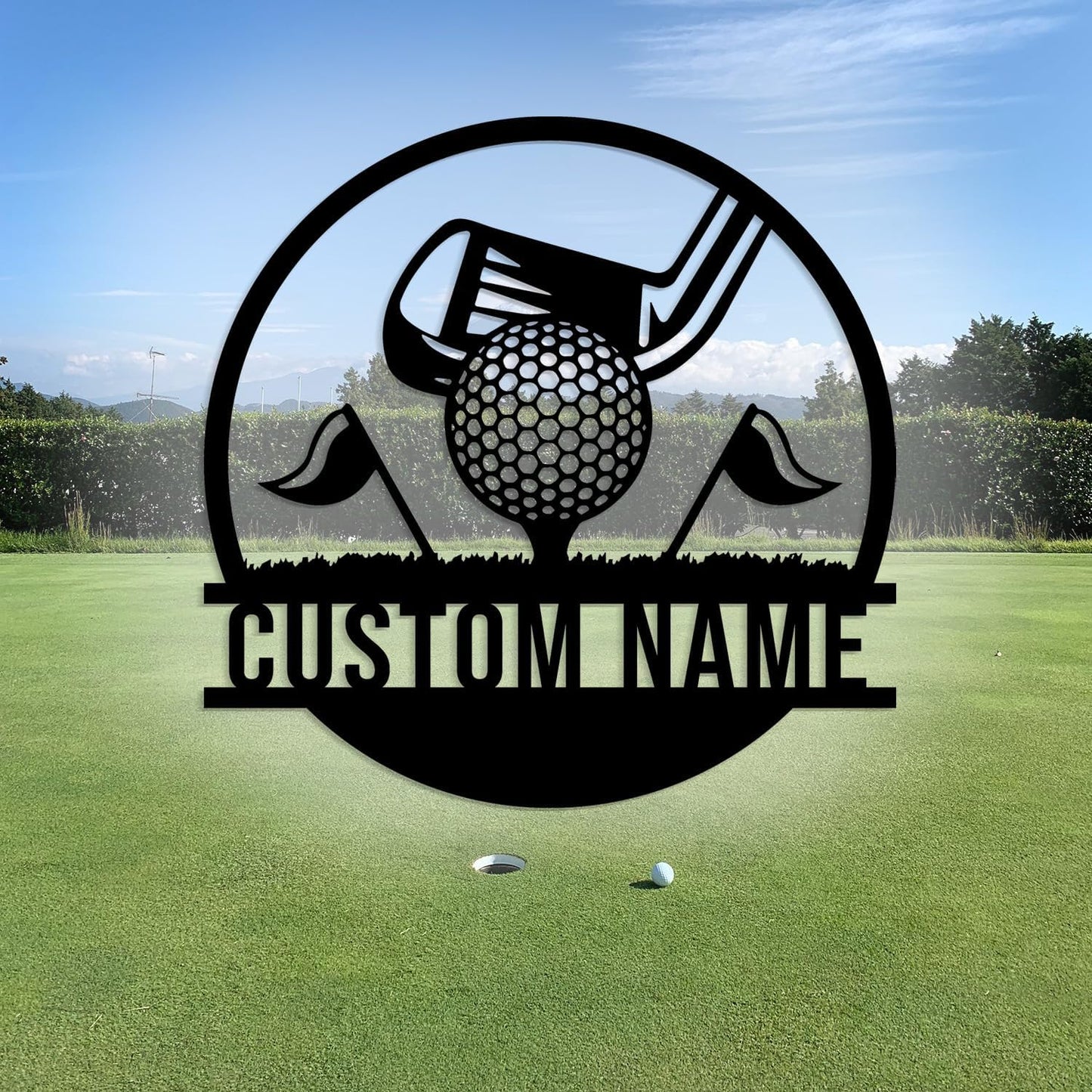 Custom Golf Metal Signs, Personalized Signage Wall Art Decor, Golfer Name Signs, Golf Metal Home Decor, Golf Club Signs (Style-2)