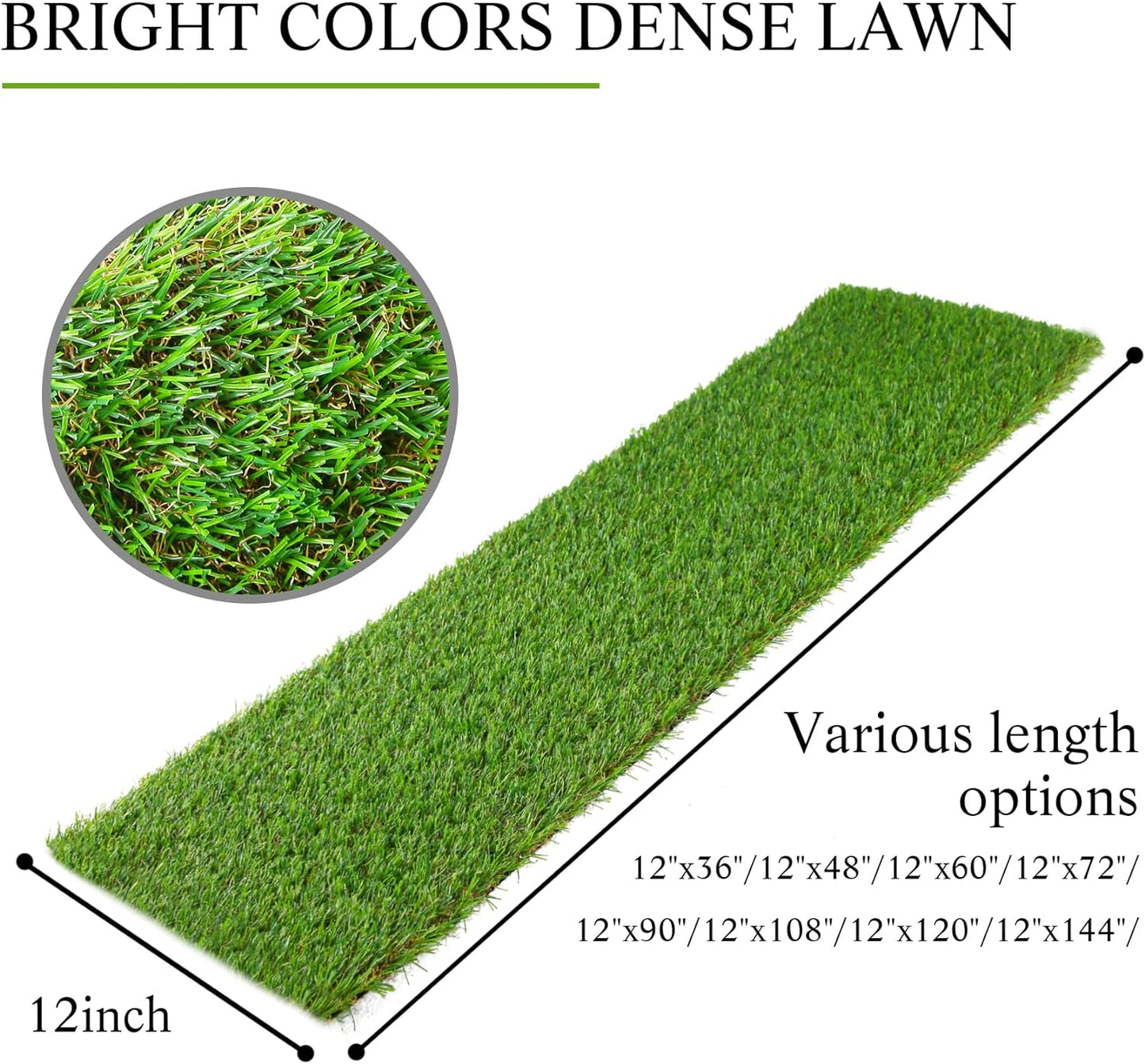 GLOBREEN Artificial Turf Grass Table Runner Green Football Golf Table Centerpiece Party Decorations, Wedding, Birthday, Baby Shower 12" x 108"