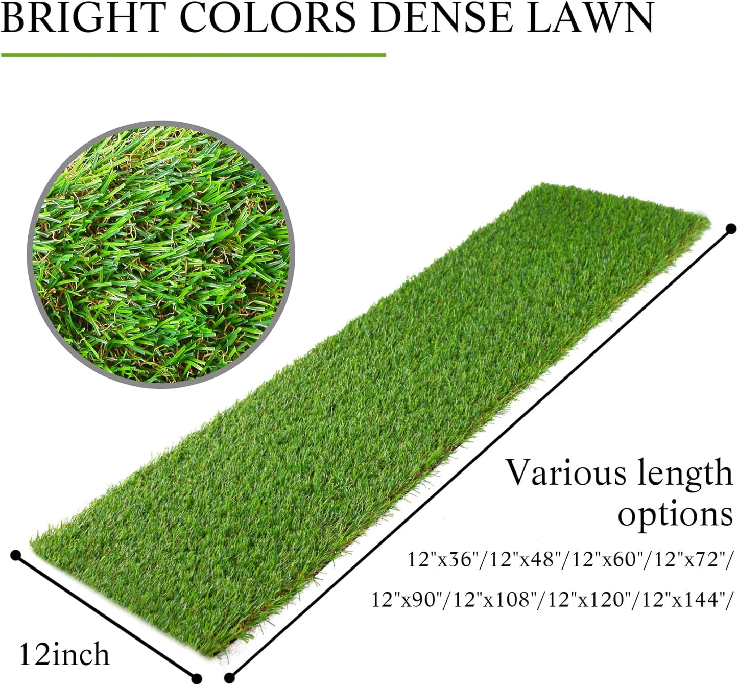 GLOBREEN Artificial Grass Table Runner 36 Inches, Realistic Faux Turf Table Runners for Golf Themed Party Decorations Wedding Birthday Dining Baby Shower