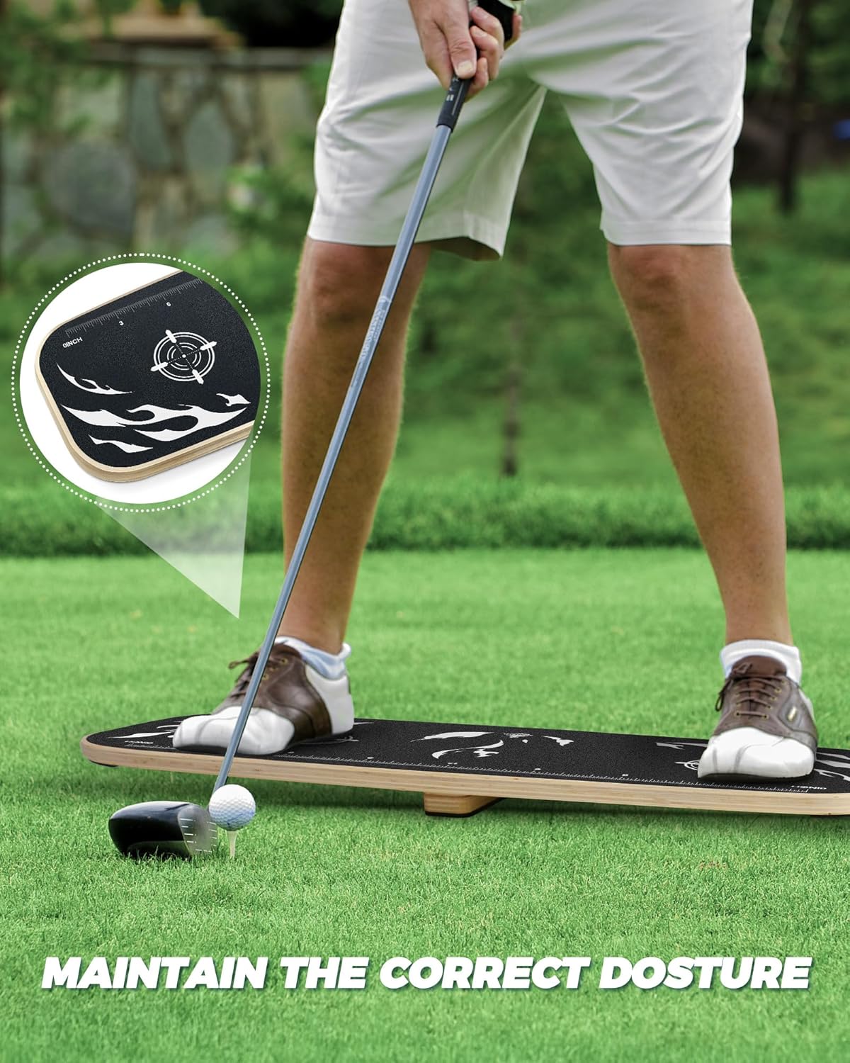 Golf Pressure Plate, Gravity Transfer Board Training Aid to Weight Shift Golf Training Aid for Indoor Practice, Golf Swing Speed Trainer for Beginners Correct Swing Sequence Tempo