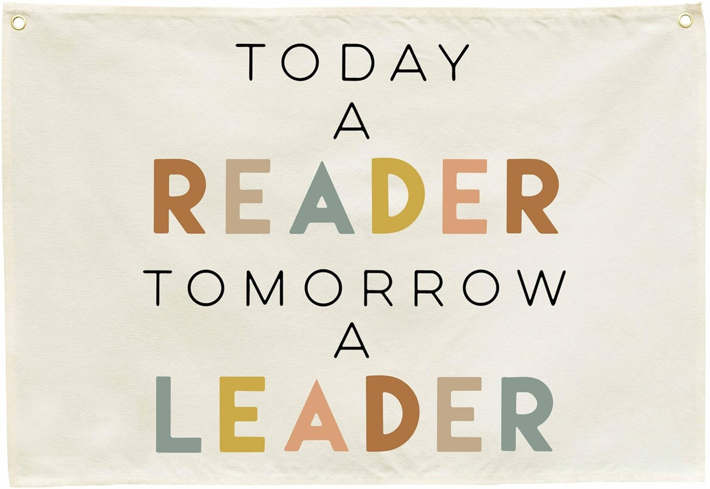 Reading Corner Banner-Reading Center Decor-Classroom Read Decoration-Nursery Read Decoration-Rectangle Banner Flag Wall Decor for Readingroom-Christmas Gift-Today A Reader Tomorrow A Leader-20L×28.5"W