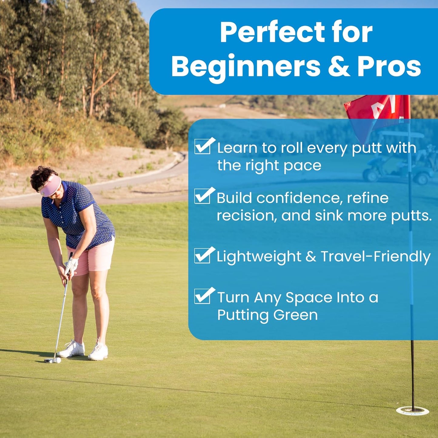 Swing Minder Speed Trap Putting Ring – Precision Golf Putting Disc for Indoor & Outdoor Golf Putting Practice – Standard 4.25” Golf Putting Rings as Putting Target for Golfers