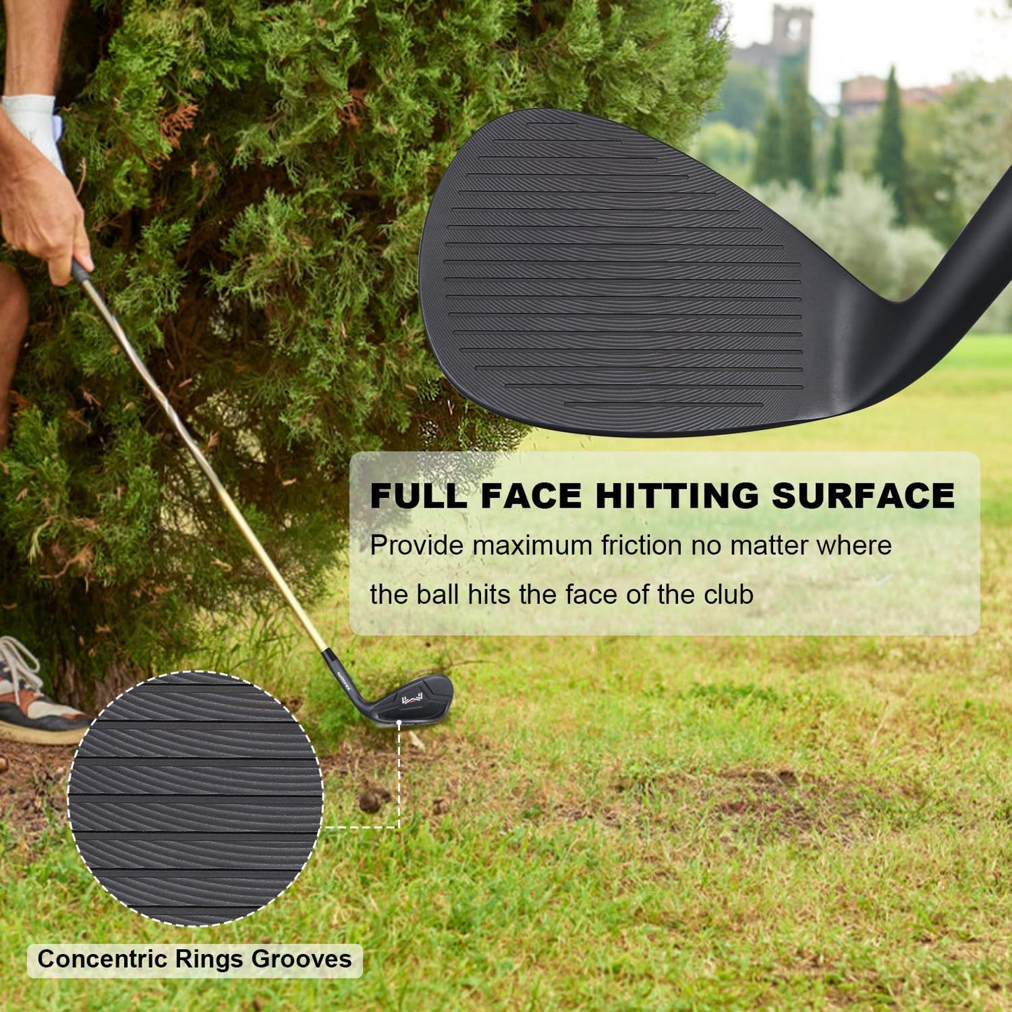 Smart Wedge – Full Face CNC Groove 52/56/60 Degree Golf Wedges for Men,Solid Shots, No Chunking for All Lies,Low CG Design for Bunker Shots