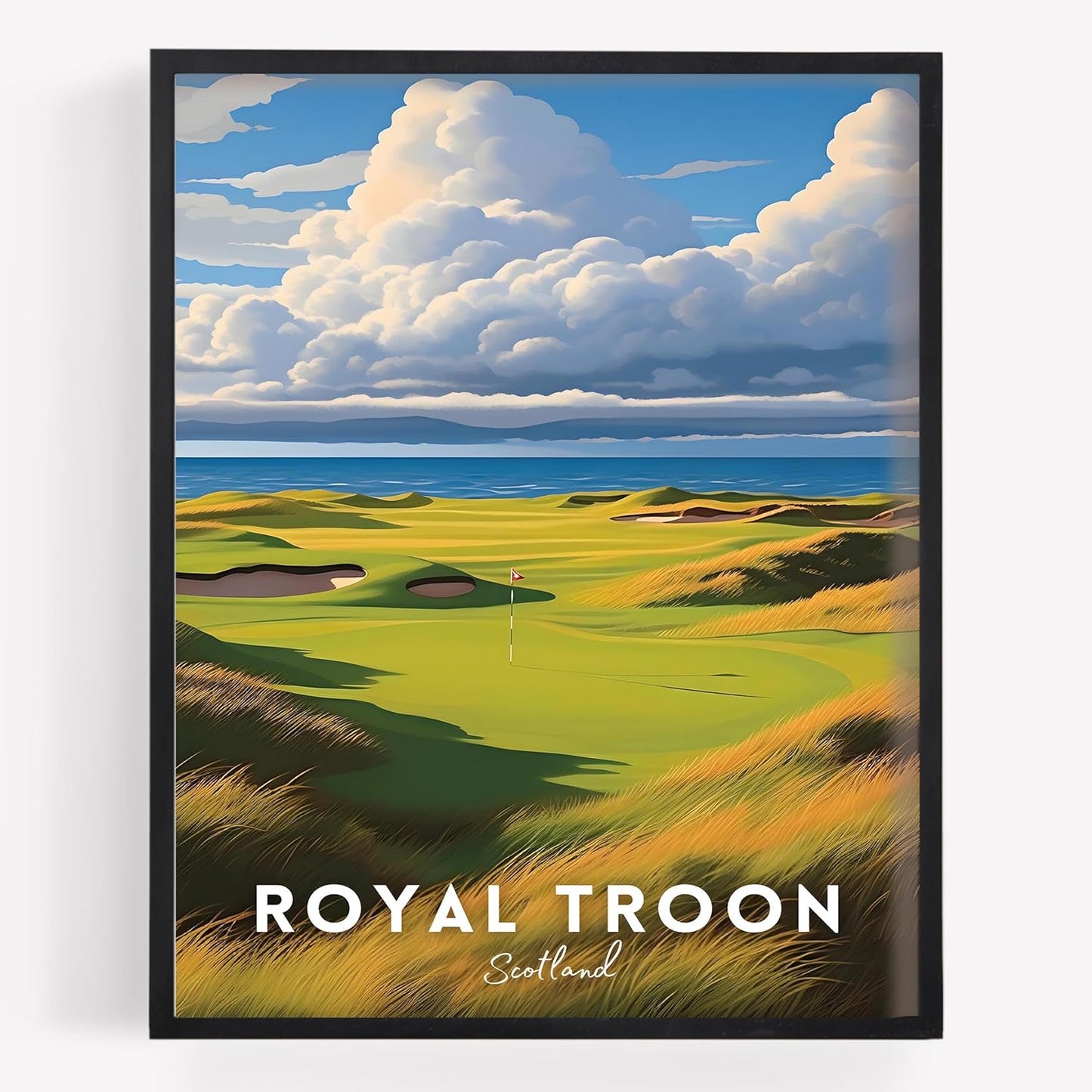Golf Course Premium Giclee Fine Art Prints - Augusta, Pebble Beach, Pinehurst, Golf Course Posters, Golf Wall Art, Aesthetic Poster for Home Office Decor, Ready to Frame