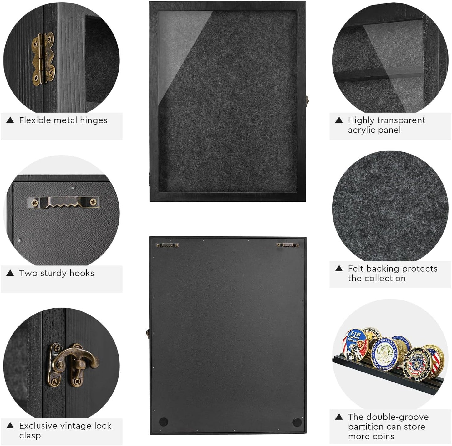 Large Jersey Frame Display Case, Black Shadow Box Frame 13X17 with Slot, for Graduation/Pet/Medal/Coin/Wedding Keepsakes, Anniversary/Birthday/Bridal/Engagement/Wedding Registry/House Warming Gifts