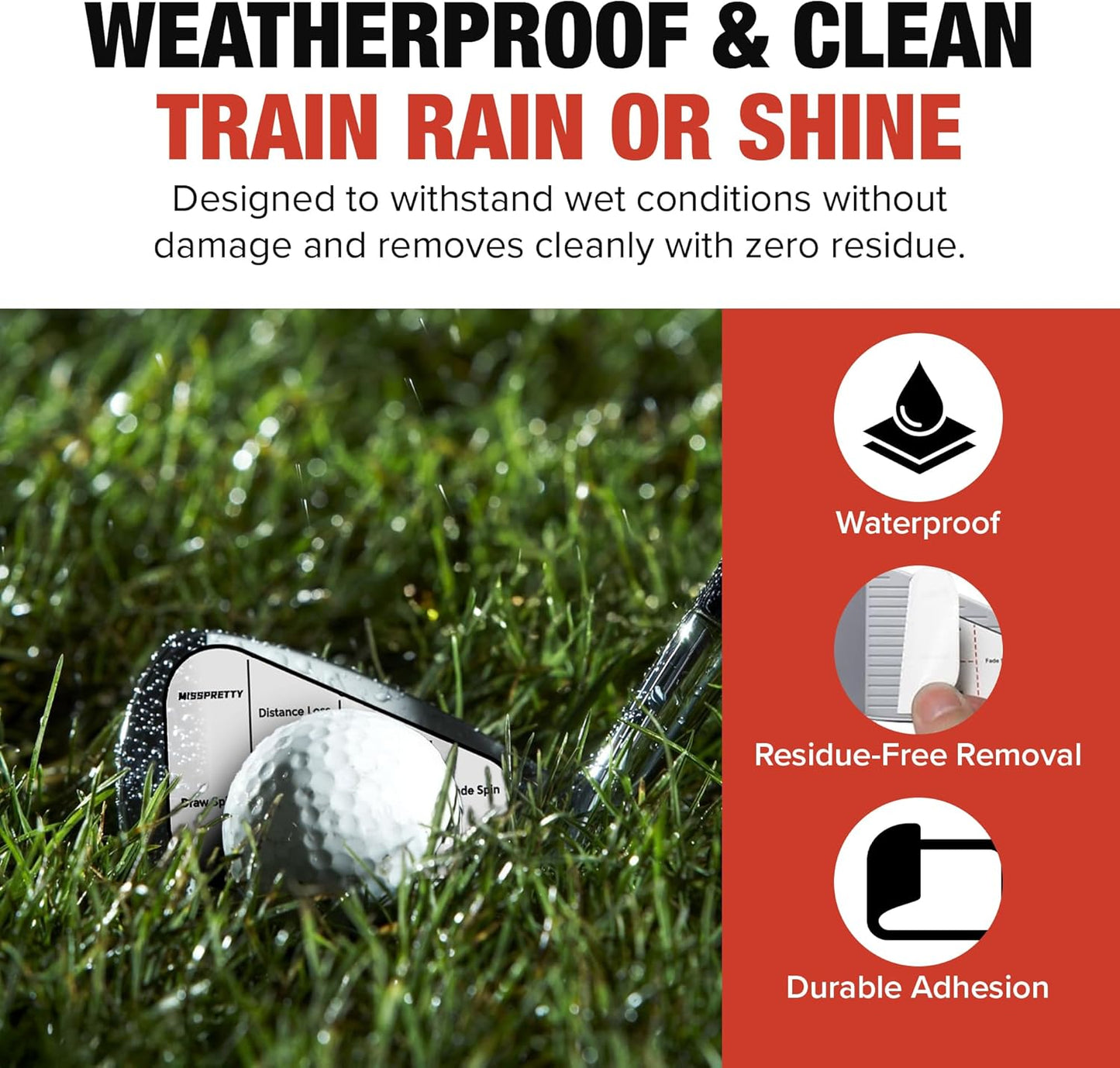 MISSPRETTY Golf Impact Tape Training aid Golf Club face Impact Stickers Can Effectively Improve Your Golf Skills Golf Impact Stickers Precise Force, Clearly Visible