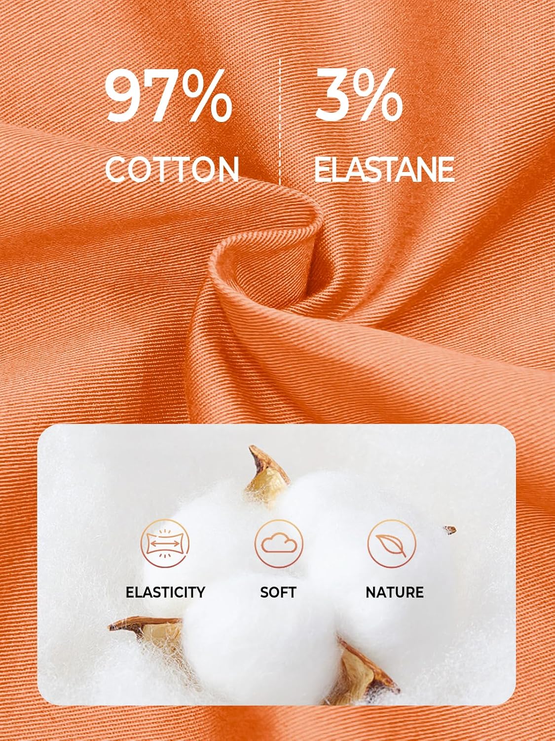 NORTHYARD Mens Casual Shorts-Cotton 9" Golf Hiking Drawstring Elastic Waist Work Shorts with Zipper Pockets