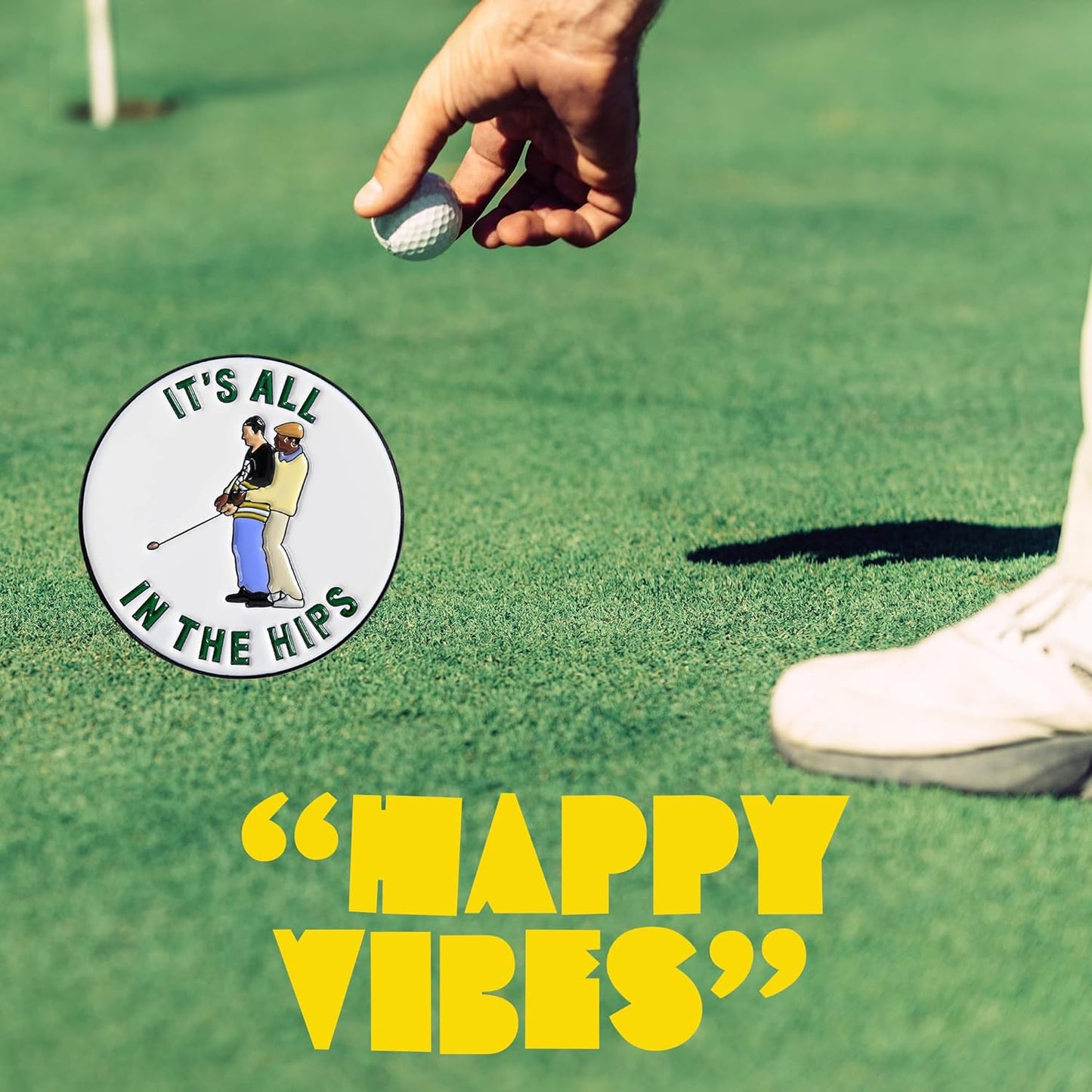 ZEETY Funny Golf Ball Marker with Magnetic Hat Clip – Golf Accessories for Men and Women, Great Golf Gift for Players with Attitude