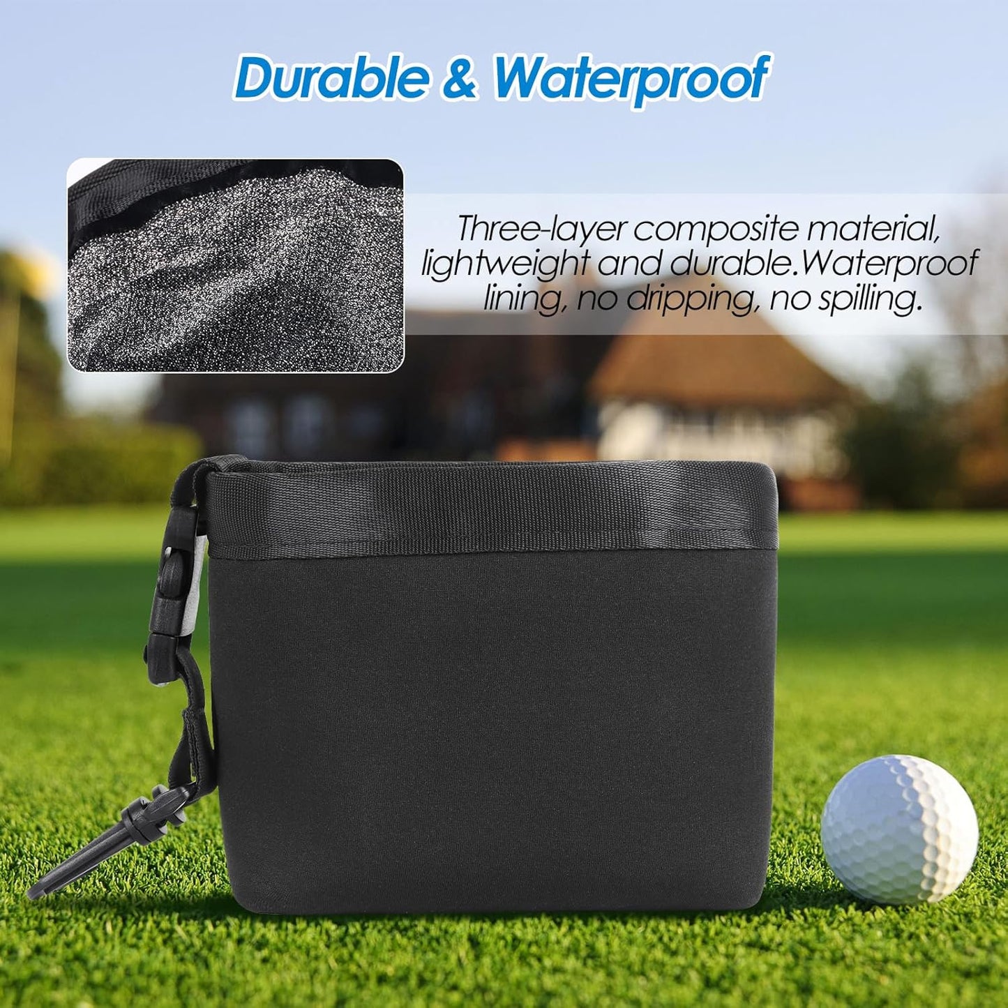 Golf Club Cleaning Kit with Golf Club Cleaner with Water Golf Towel Divot Repair Tool Groove Sharpener Golf Ball Alignment Kit Complete Golf Cleaning Kit Golf Accessories for Women Men