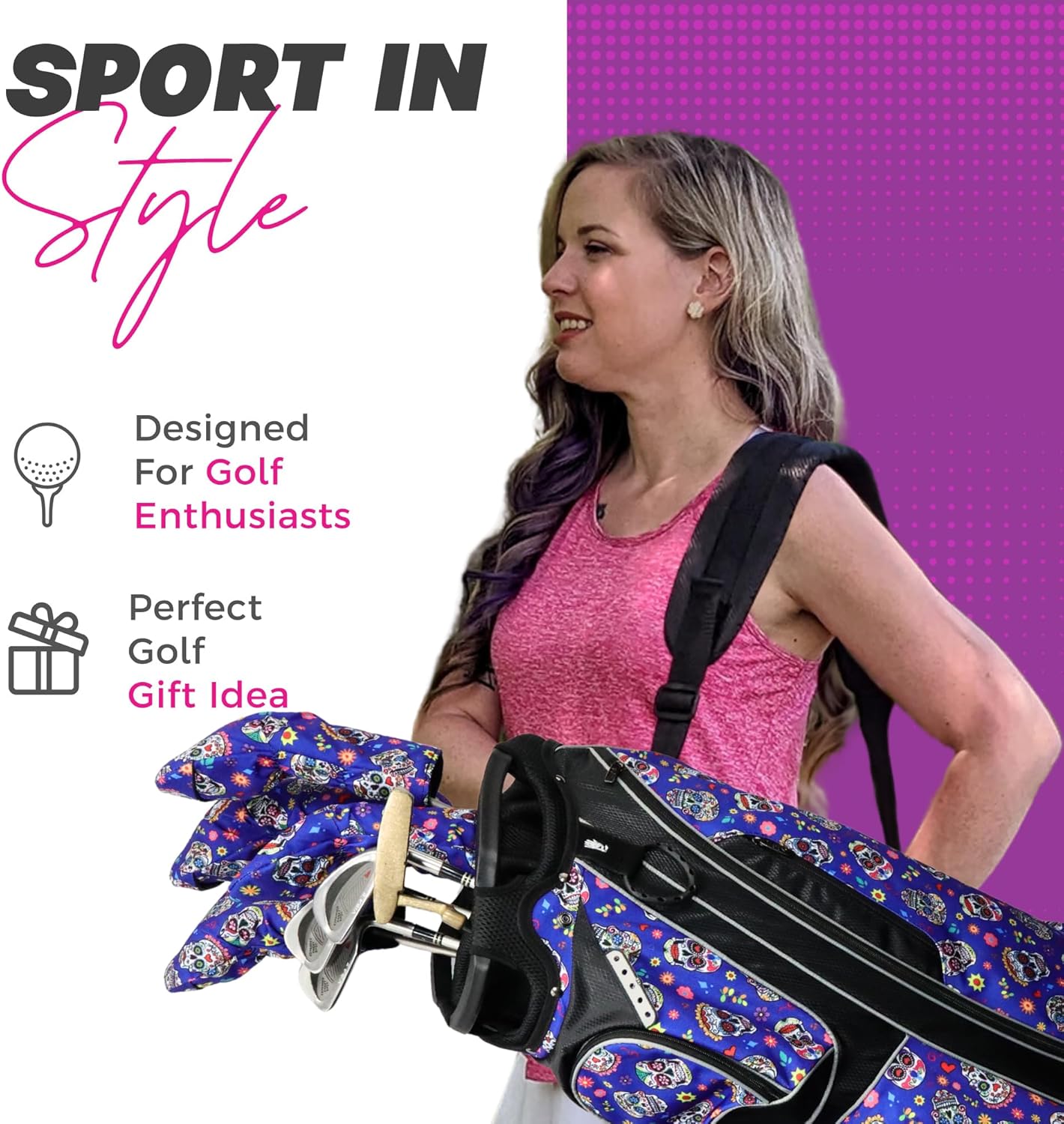 Taboo Fashions Resort Collection Golf Club Covers for Women - Numbered Golf Headcovers Set for Driver, Fairway and Hybrid Clubs - Weather Resistant, Pack of 4