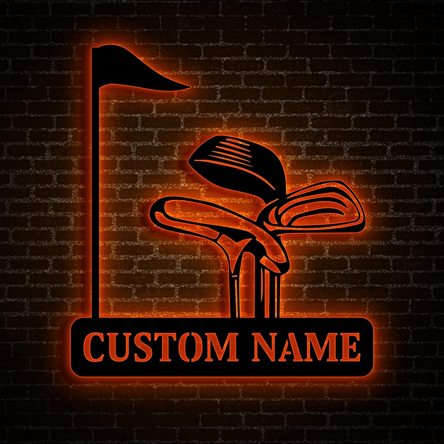 Custom Golf Metal Sign Golf Metal Wall Art,Custom Crossed Golf Metal Wall Art,Personalized Golfer Name Sign Decoration For Room, Hole Golf Club Decoration , Gift For Golfer, Golf Lovers, Home Decor, Gift For Dad, Son, Sports Lovers, Christmas Gift