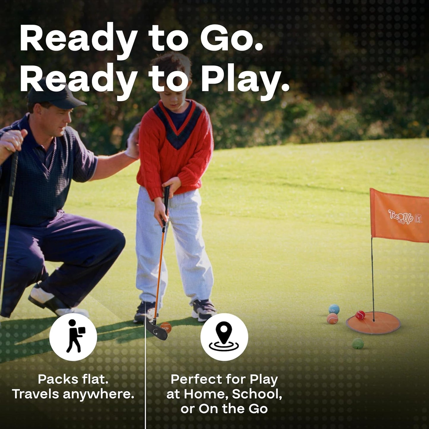 PGA Tour Golf Practice Aids by Golfgen: Premium Chipping Nets, Putting Rings, & Targets, Indoor & Outdoor Training, Improve Accuracy & Control, Master Putting and Chipping, Portable for On The Go