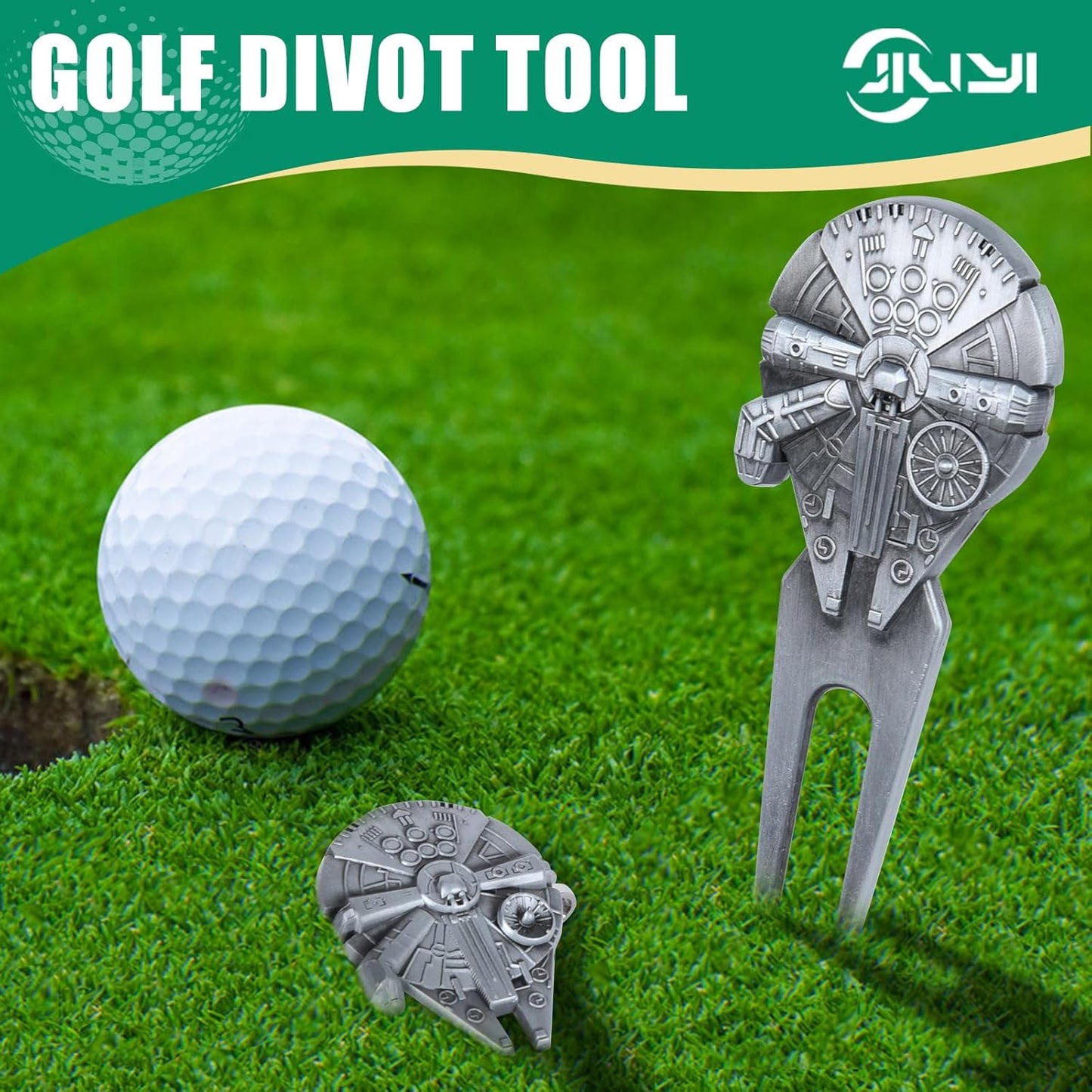 Golf Divot Tool with Golf Ball Marker Set, Funny Golf Accessories, Golf Gifts for Men, Gift Wrapping.