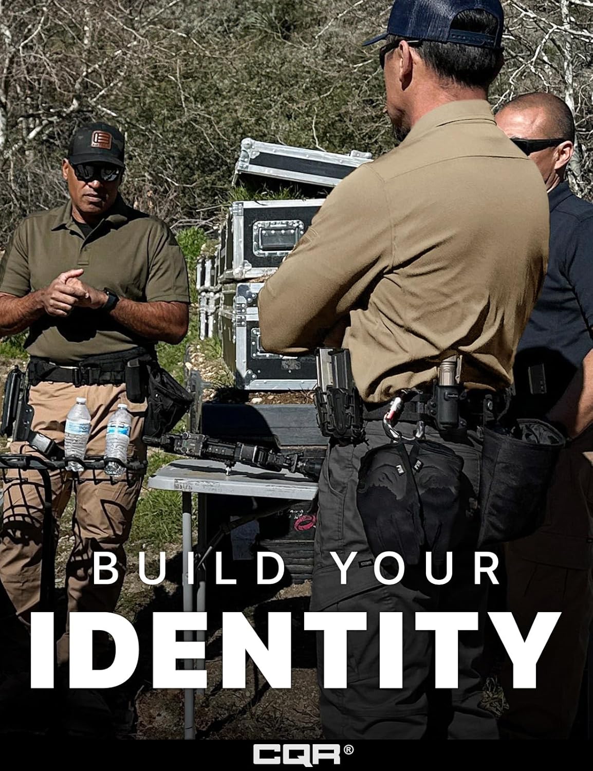 CQR Men's Polo Shirt, Long Sleeve Tactical Shirts, Outdoor UPF 50+ Pique Shirt, Dry Fit Lightweight Golf Shirts