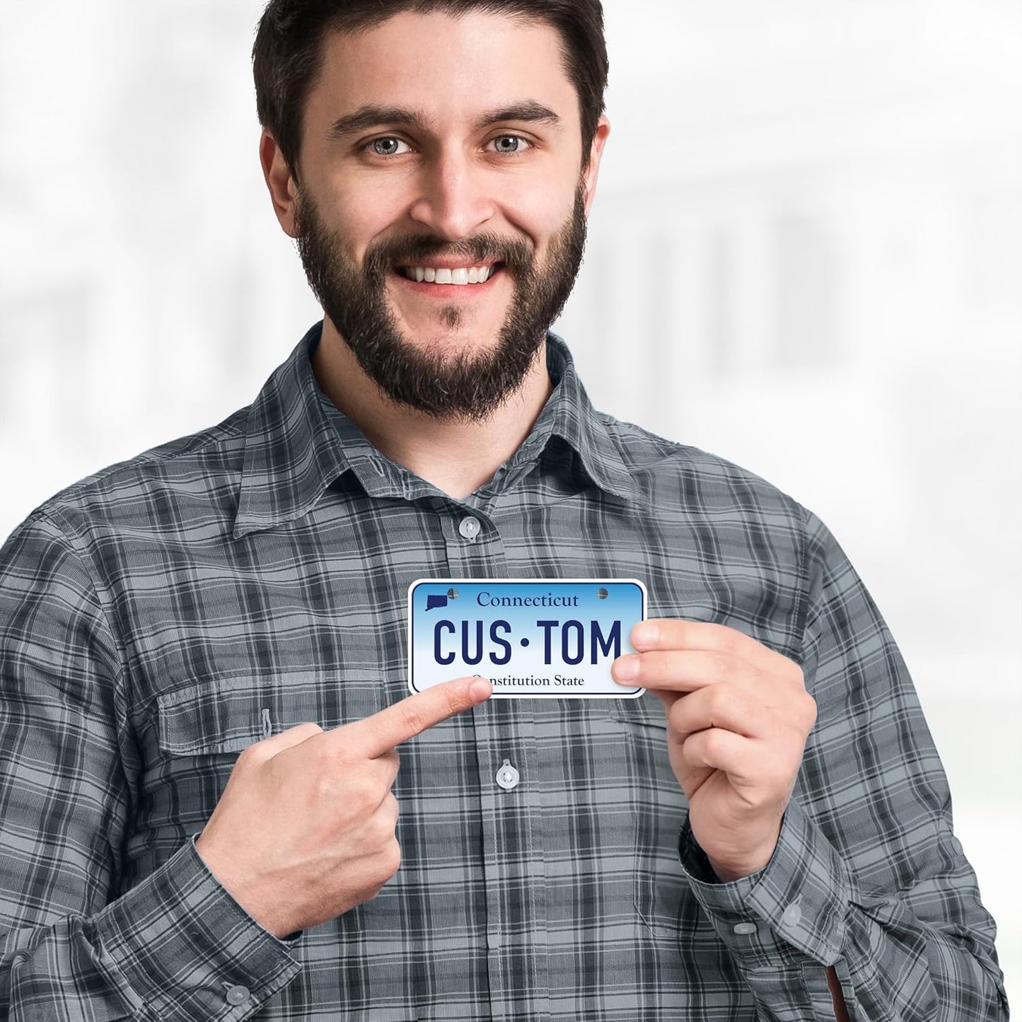 Mini License Plates, Personalized License Plates, Custom for Car, Bikes, ATV, Kids Car, Golf Cart, Jeep, 2x4 Inch, Rust-Free Fade Resistant Aluminum, USA Made by My Sign Center (Connecticut)