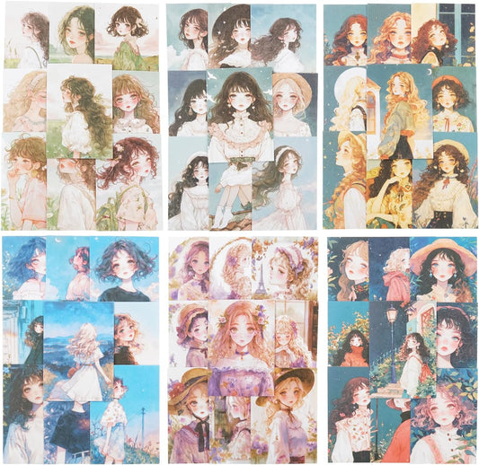 Girls Washi Sticker Book Set, 336PCS Cute Aesthetic Stickers for Scrapbooking, Journaling, DIY Crafts, and Art Supplies