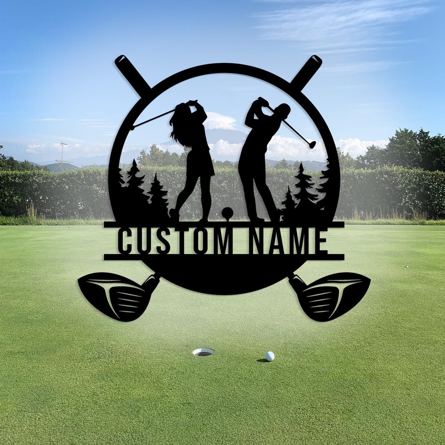 Custom Golf Metal Signs, Personalized Signage Wall Art Decor, Golfer Name Signs, Golf Metal Home Decor, Golf Club Signs (Style-4)