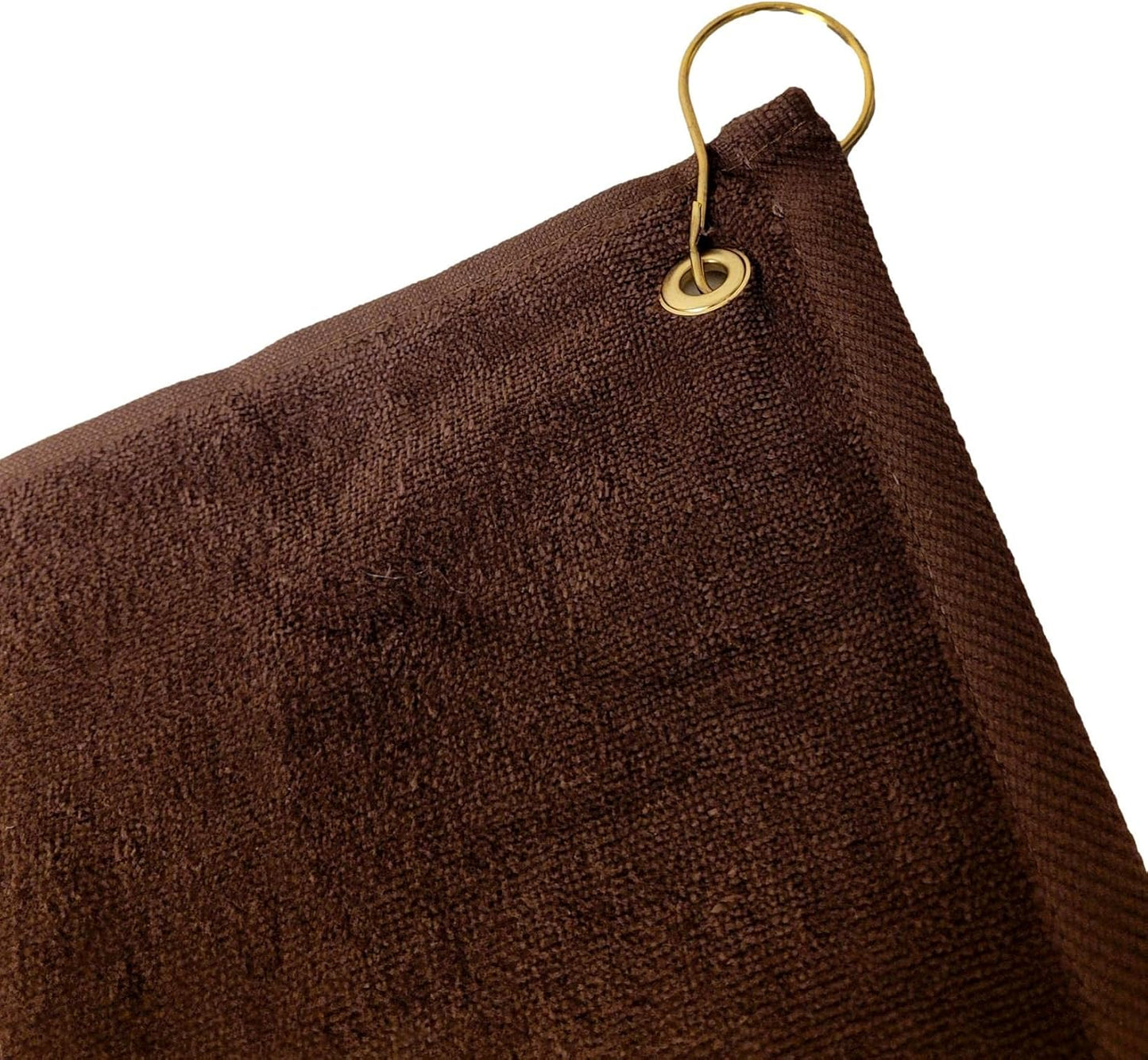 Cotton Golf Bag Towel with Clip (Brown)