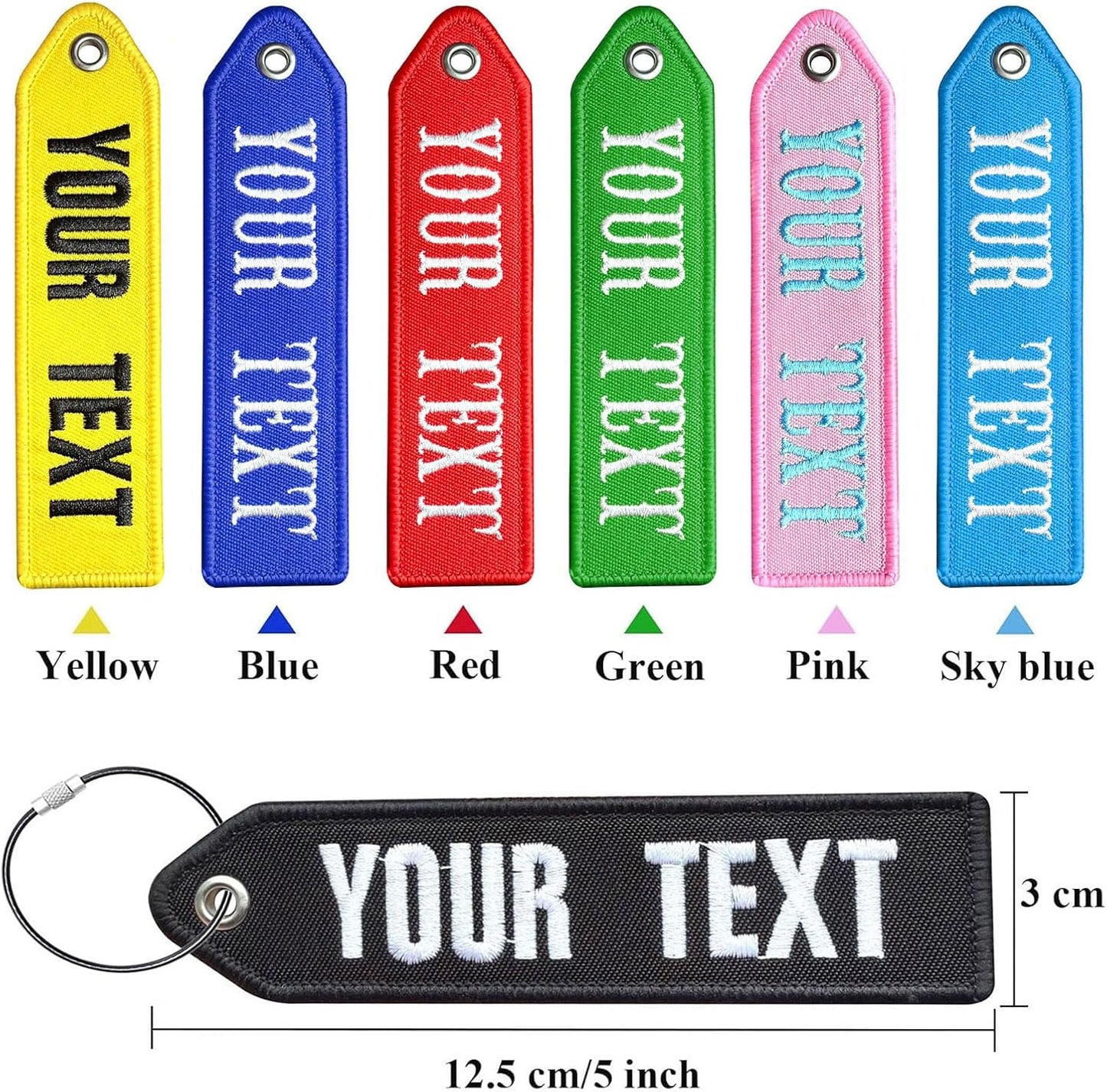 Custom Luggage Tags,1PCS Personalized Embroidered ID Tags for Suitcases & Travel Bags,Travel Suitcases Tags Label with Stainless Steel Loop for Baggage Luggage Bags Keys for Easy Bag Recognition (CO3)