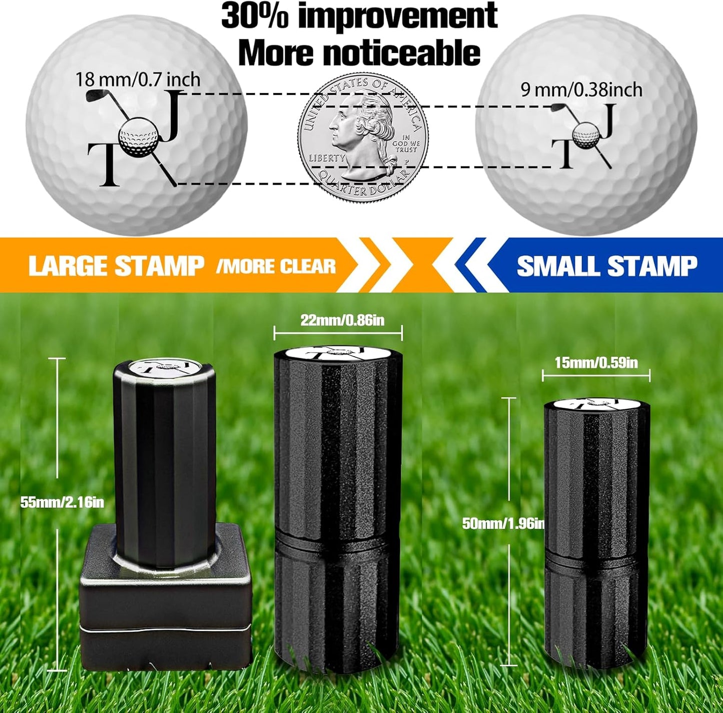 Custom Golf Ball Stamps, Personalized Waterproof Golf Ball Marker with Ink, Customized Golf Accessories Gifts for Men Women Golfer