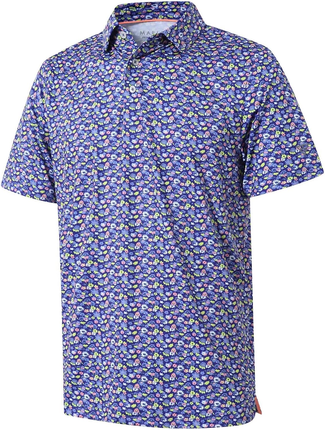 Golf Shirts for Men Dry Fit Short Sleeve Print Performance Moisture Wicking Polo Shirt