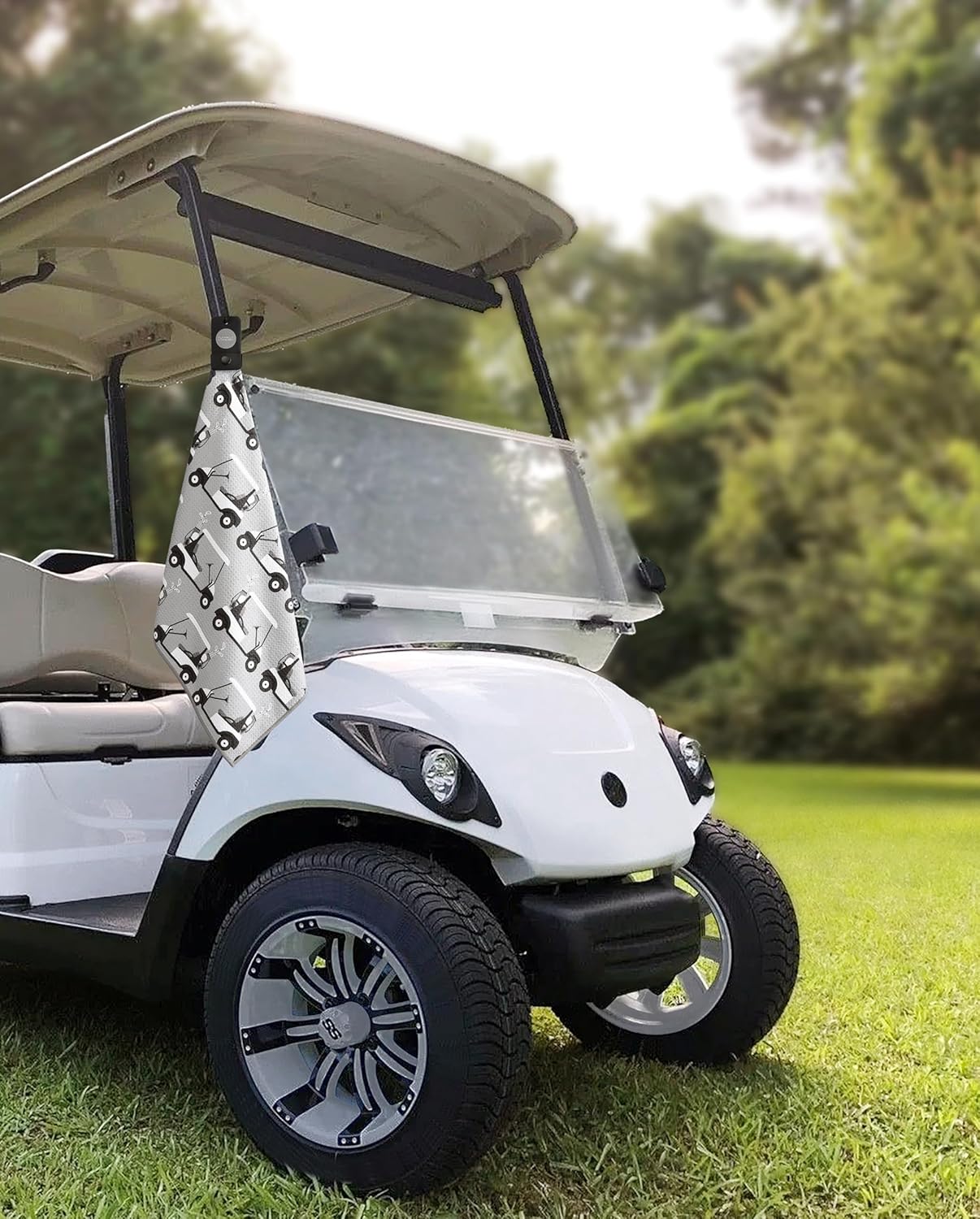 Magnetic Golf Towels for Golf Bags with Clip & Ultra Strong Magnet - Waffle Weave Microfiber Towel for Secure Hold on Bags & Carts - Ideal Club Cleaner & Accessories - Golf Cart