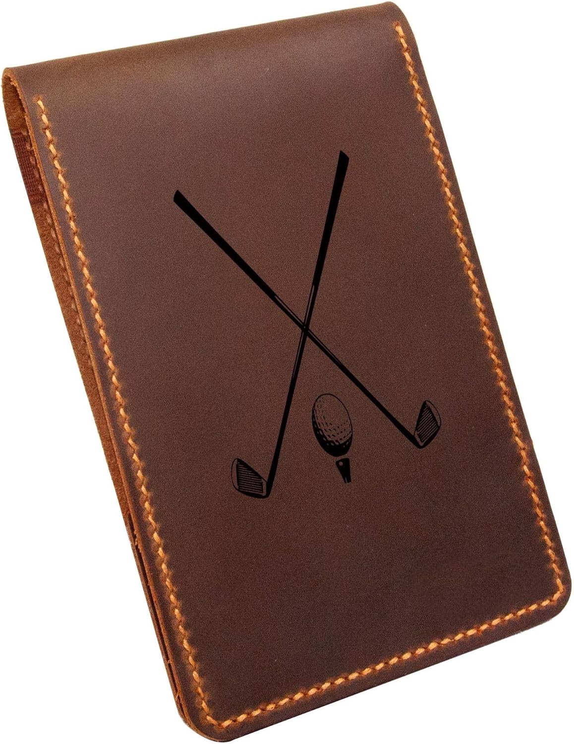 Leather Golf Scorecard & Yardage Book Holder, Personalized Golf Gift, Yardage Book Holder, Gifts for Dad, Gifts for Golfers (Pattern # 2)