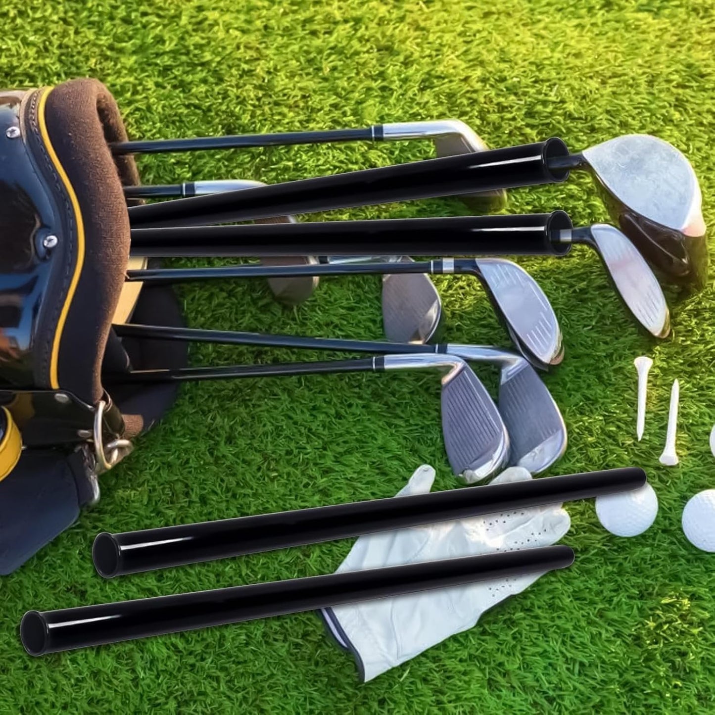 Golf Club Tubes - Golf Bag Club Protection Tubes | Golf Bag Organizer | Keeps Clubs Organized and Protected, Makes Retrieval HassleFree, Durable PVC Construction, Fits Most Standard Golf Bags