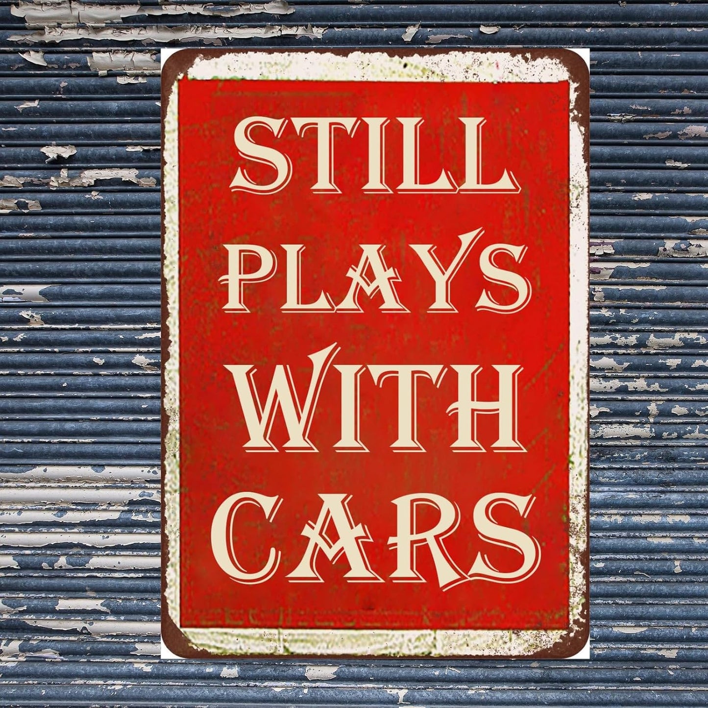 Garage Signs For Men - Funny Metal Tin Car Room Decor - Vintage Car Gifts 8x12 Inch