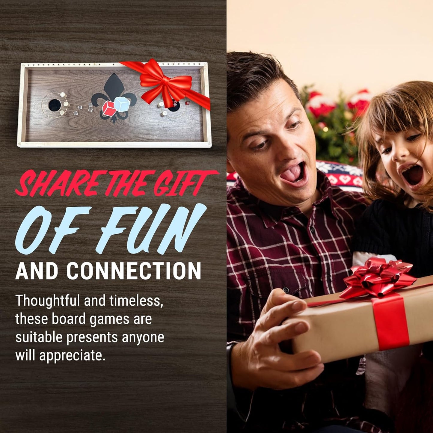 Knockin Dice with Carrying Case, Portable Multiplayer Alternative to Yard Washers or Any 2 or 4 Player Games, Fun Entertainment for Family Gatherings, Social Events & More - Across the Board Game