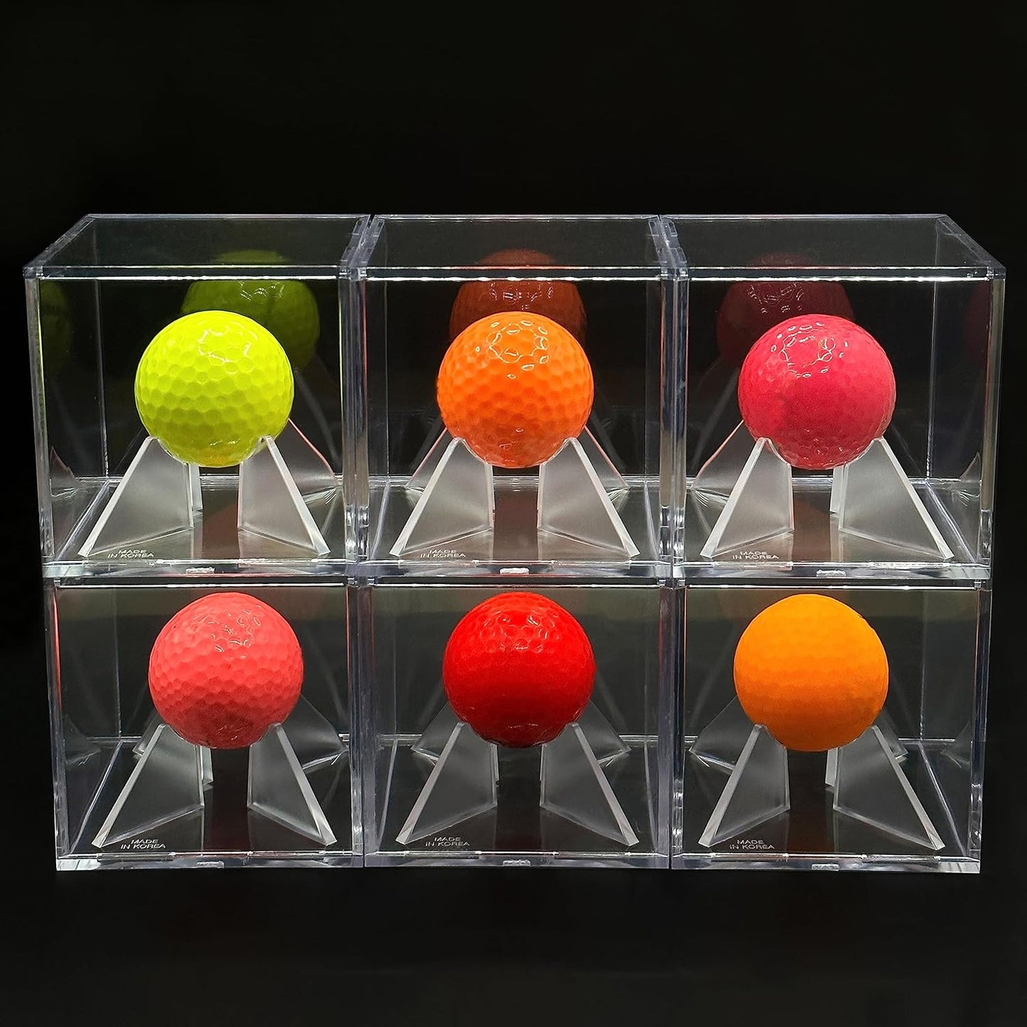 Baseball & Golf Ball Display Case Acrylic Cube Square Clear Memorabilia Display & Storage Sports Official Baseball Accessories (Golf Ball Case, Standard)