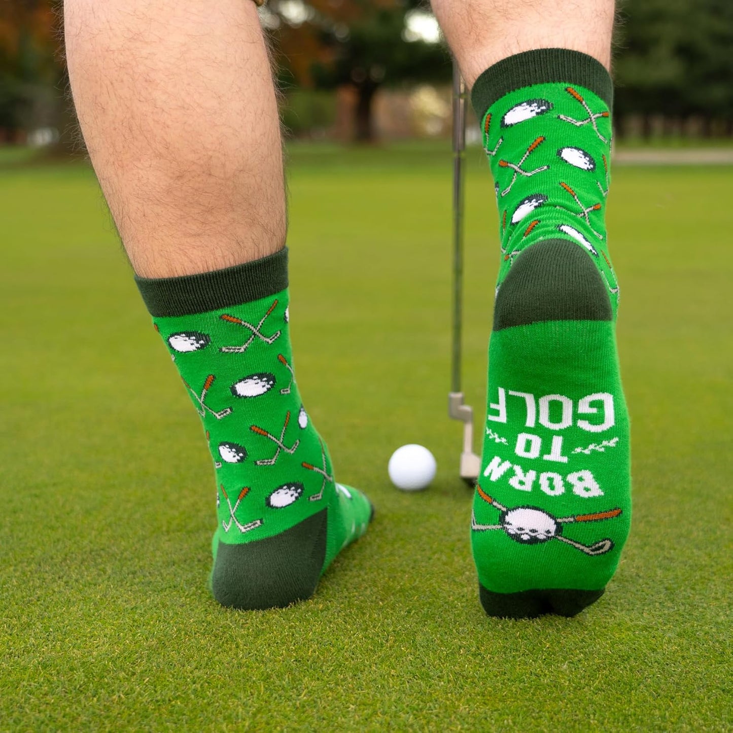 Lavley Funny Golf Socks - Fun gift for golfers - Unisex one size fits most - Great for birthdays or stocking stuffers