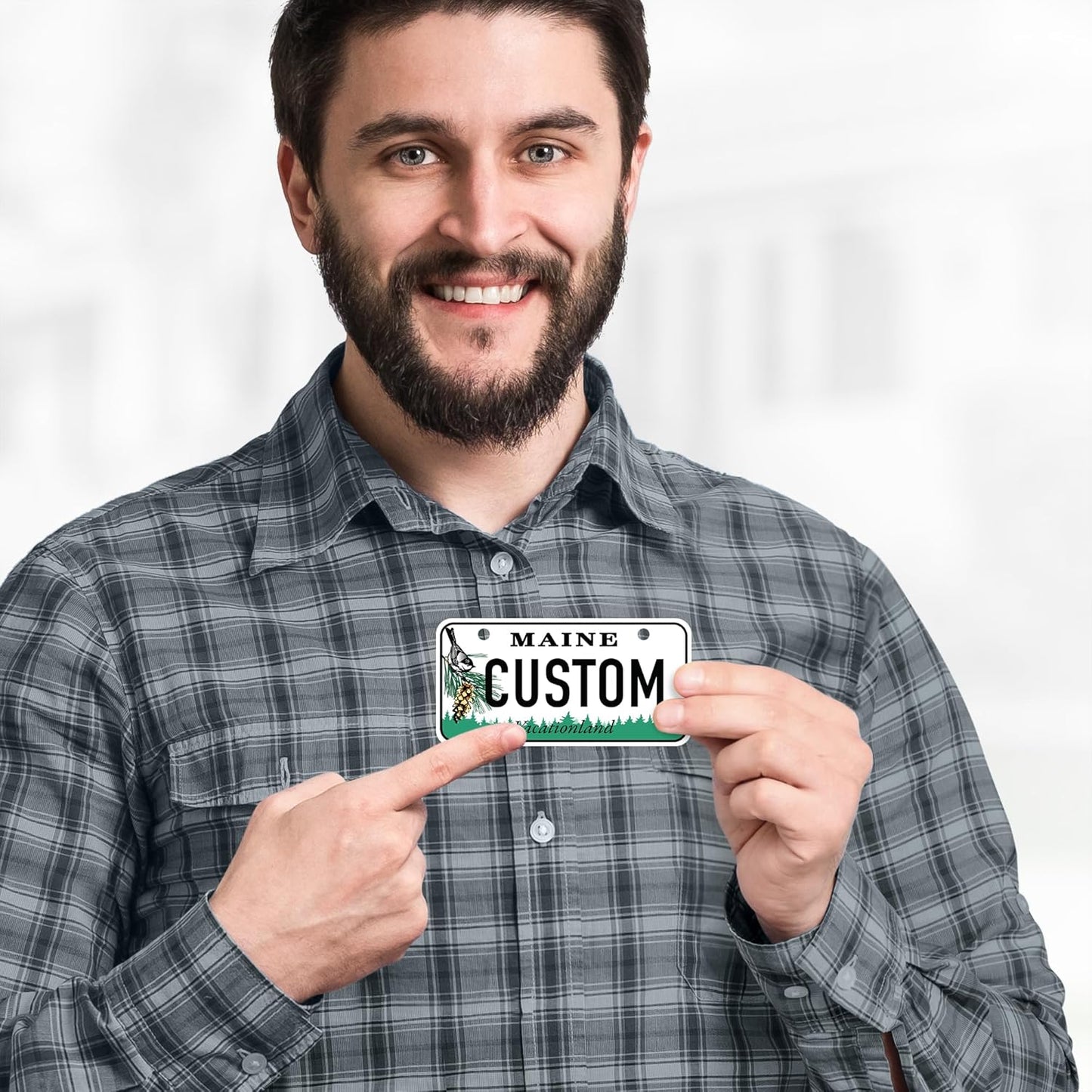 Mini License Plates, Personalized License Plates, Custom for Car, Bikes, ATV, Kids Car, Golf Cart, Jeep, 2x4 Inch, Rust-Free Fade Resistant Aluminum, USA Made by My Sign Center (Maine)