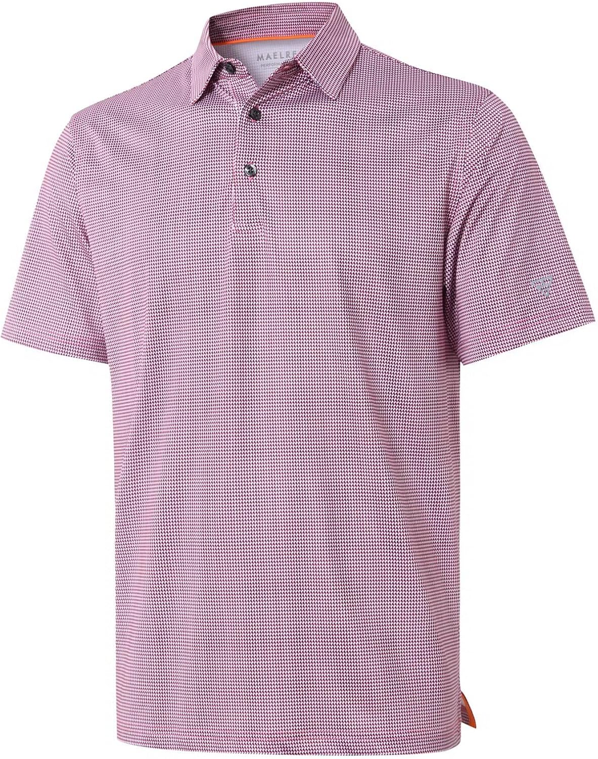 Golf Shirts for Men Dry Fit Short Sleeve Print Performance Moisture Wicking Polo Shirt