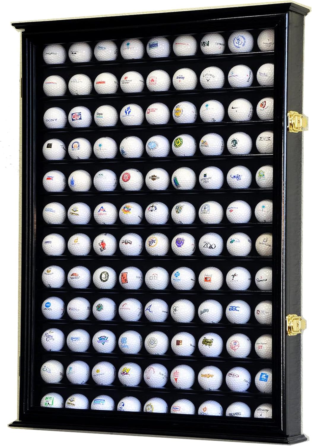 108 Golf Ball Display Case Cabinet (Black)