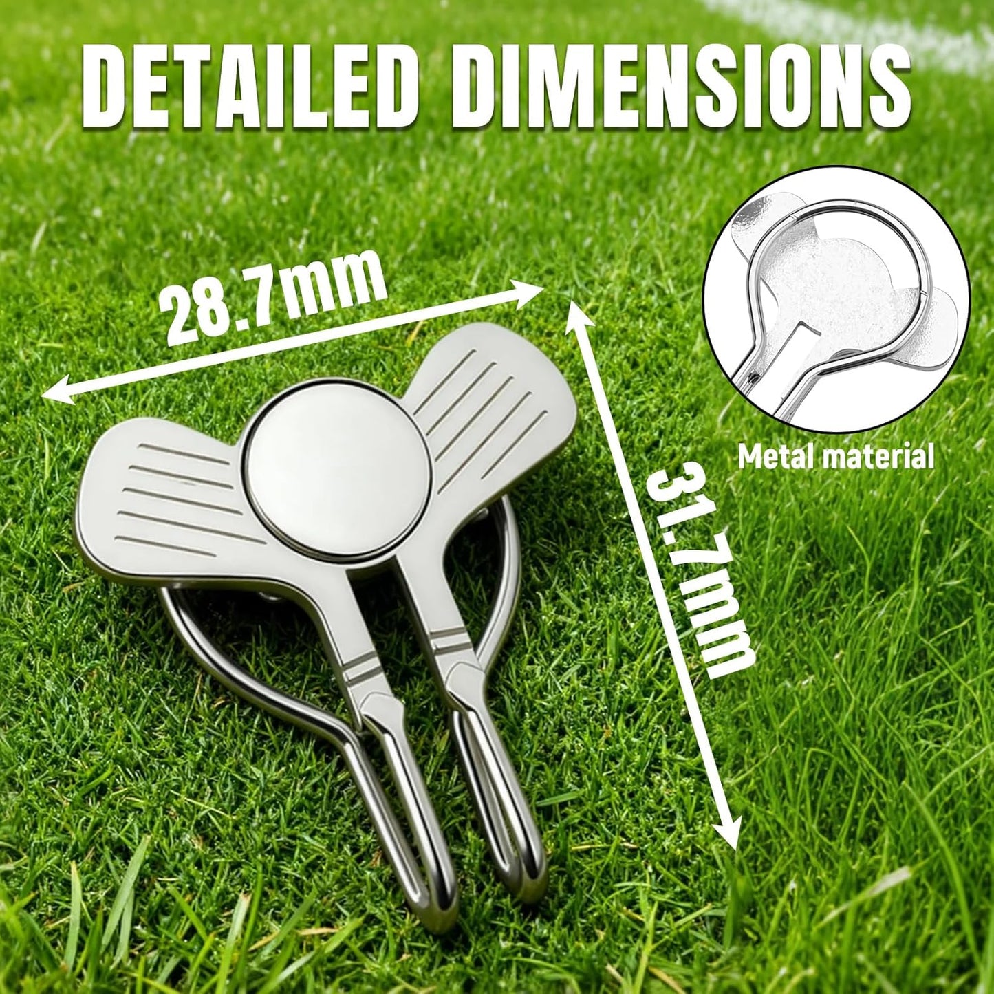 Custom Ball Marker Hat Clip, Personalized 1" Golf Ball Marker Hat Clip, Golf Ball Marker with Your Personalized Photo/Logo/Text,Ideal Golf Gift for Men Women