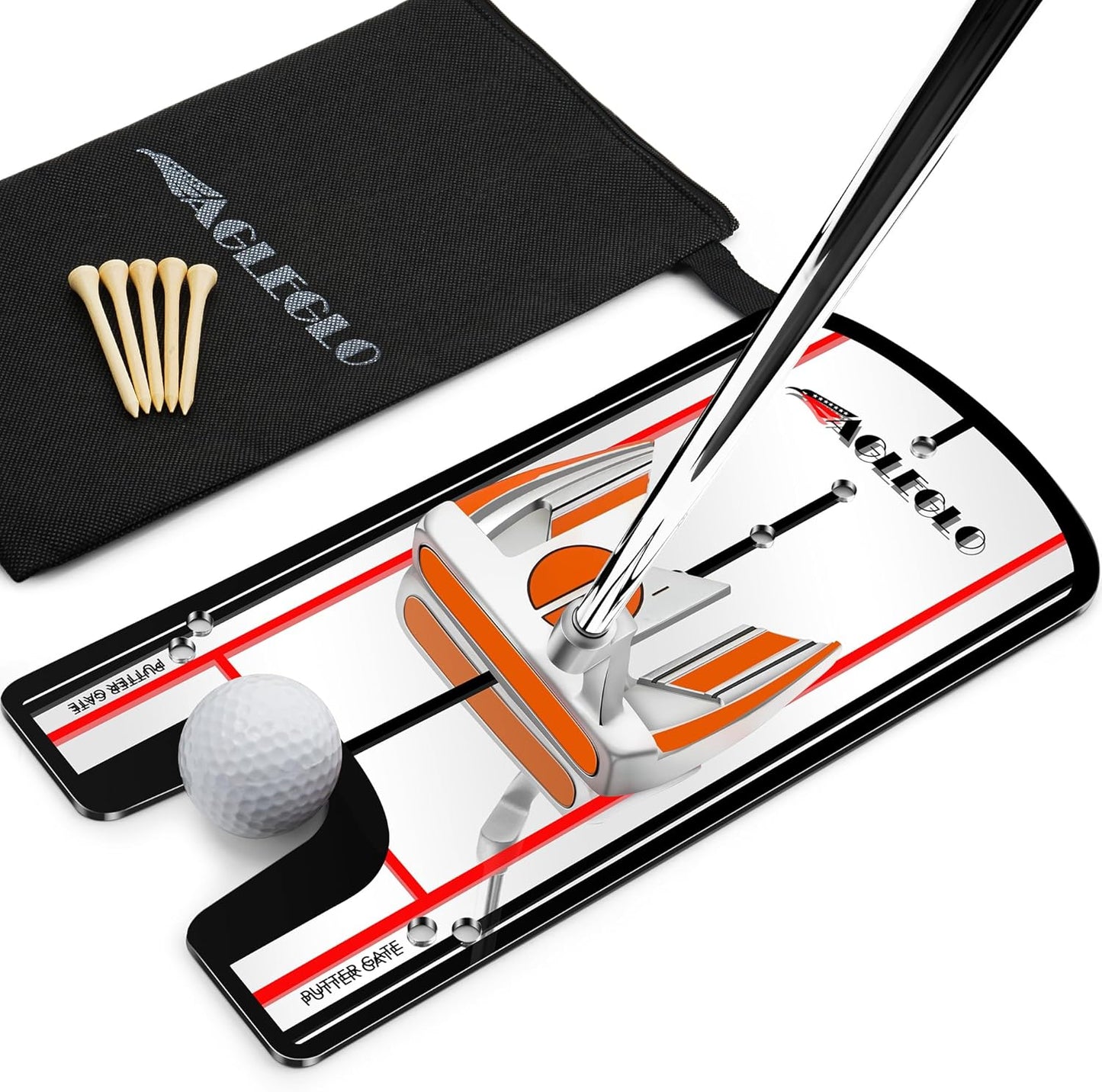 prowithlin Golf Putting Mirror Training Aid - 12'L x 6'W Acrylic with Putter Line Mirrored, Putting Trainer for Golfer Align Eyes, Body, Putter Face, Golf Training Aid Equipment